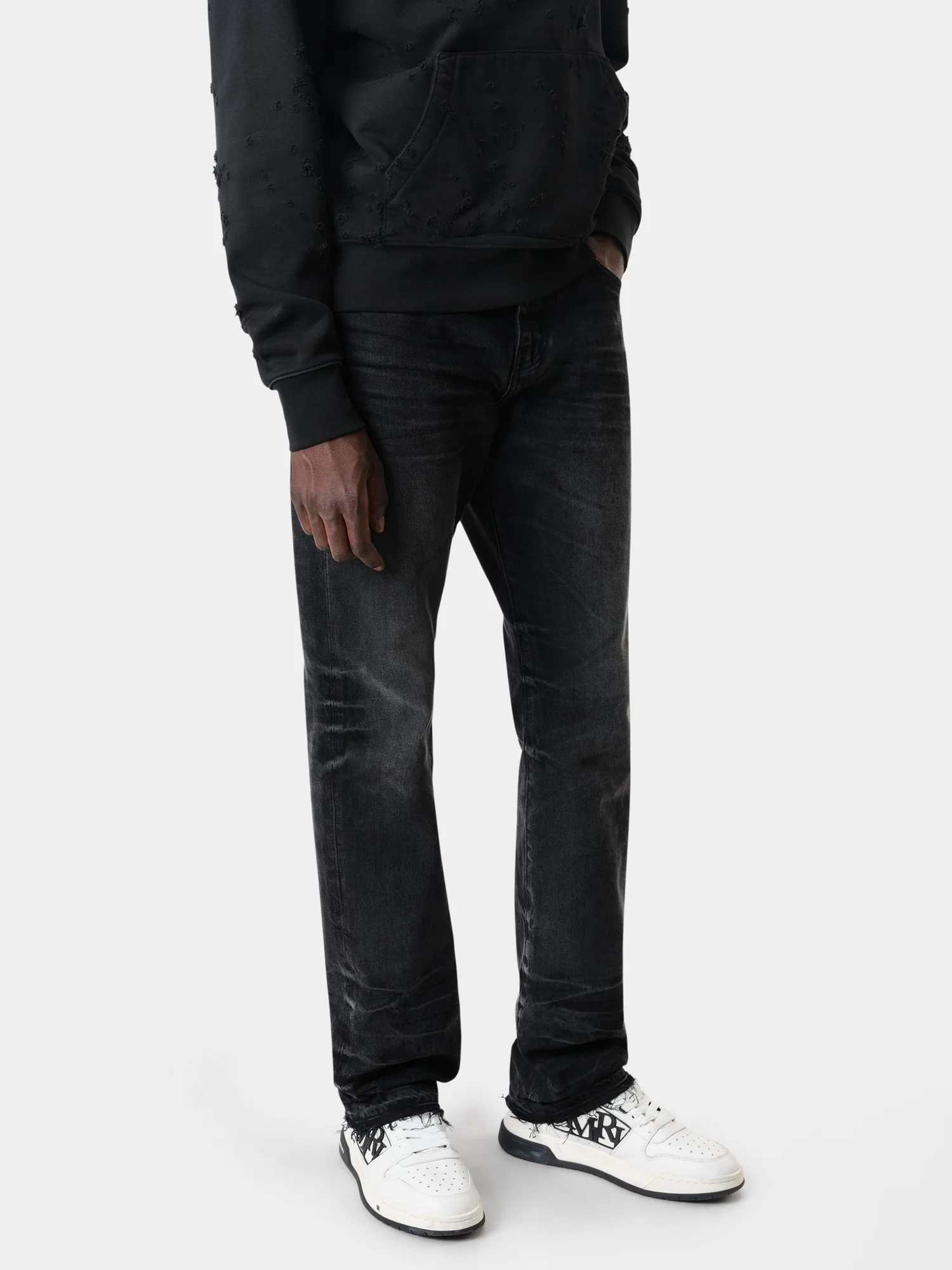 RELEASE HEM STRAIGHT JEAN - Faded Black