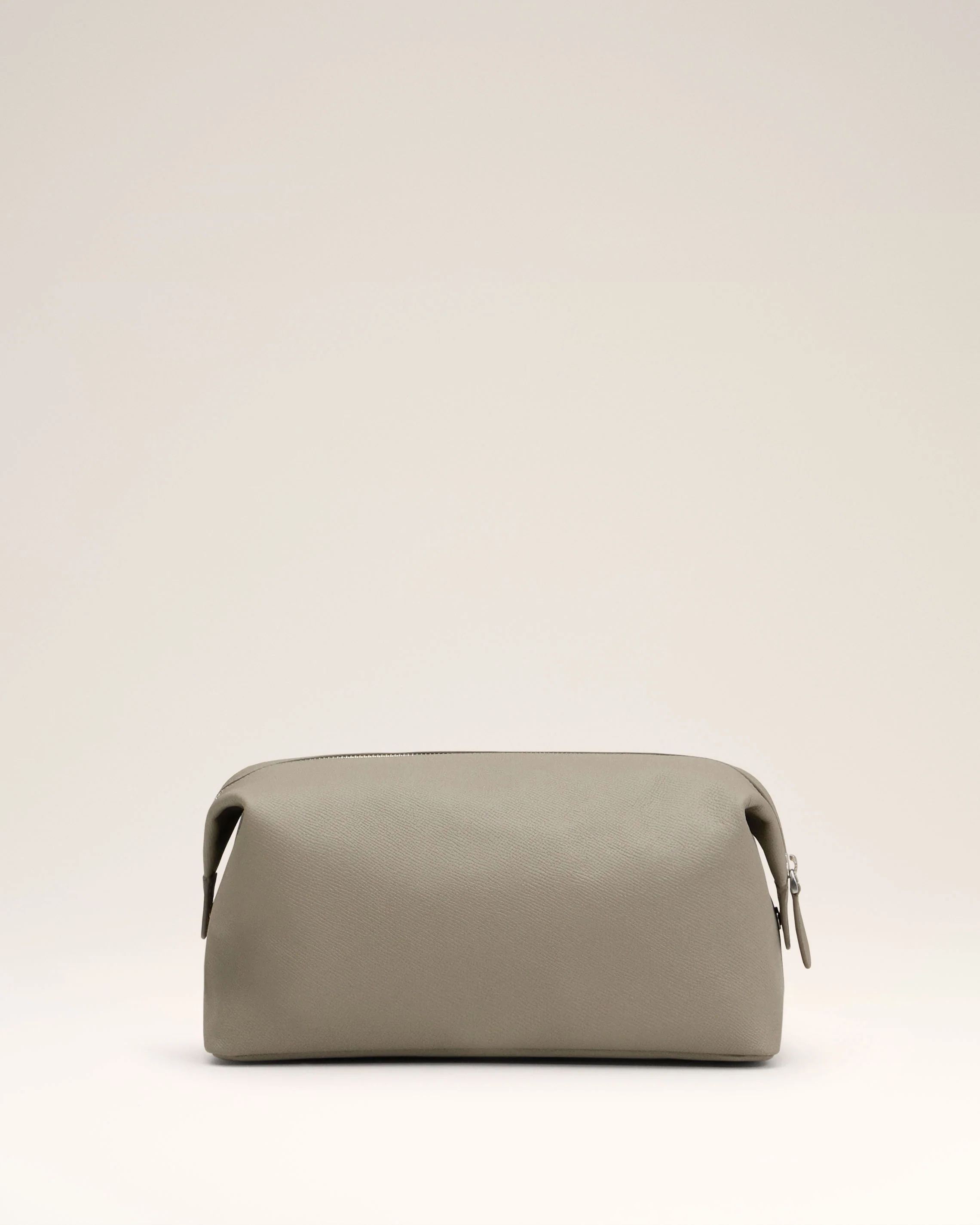 Grey Leather Paris Paris Toiletry Pouch