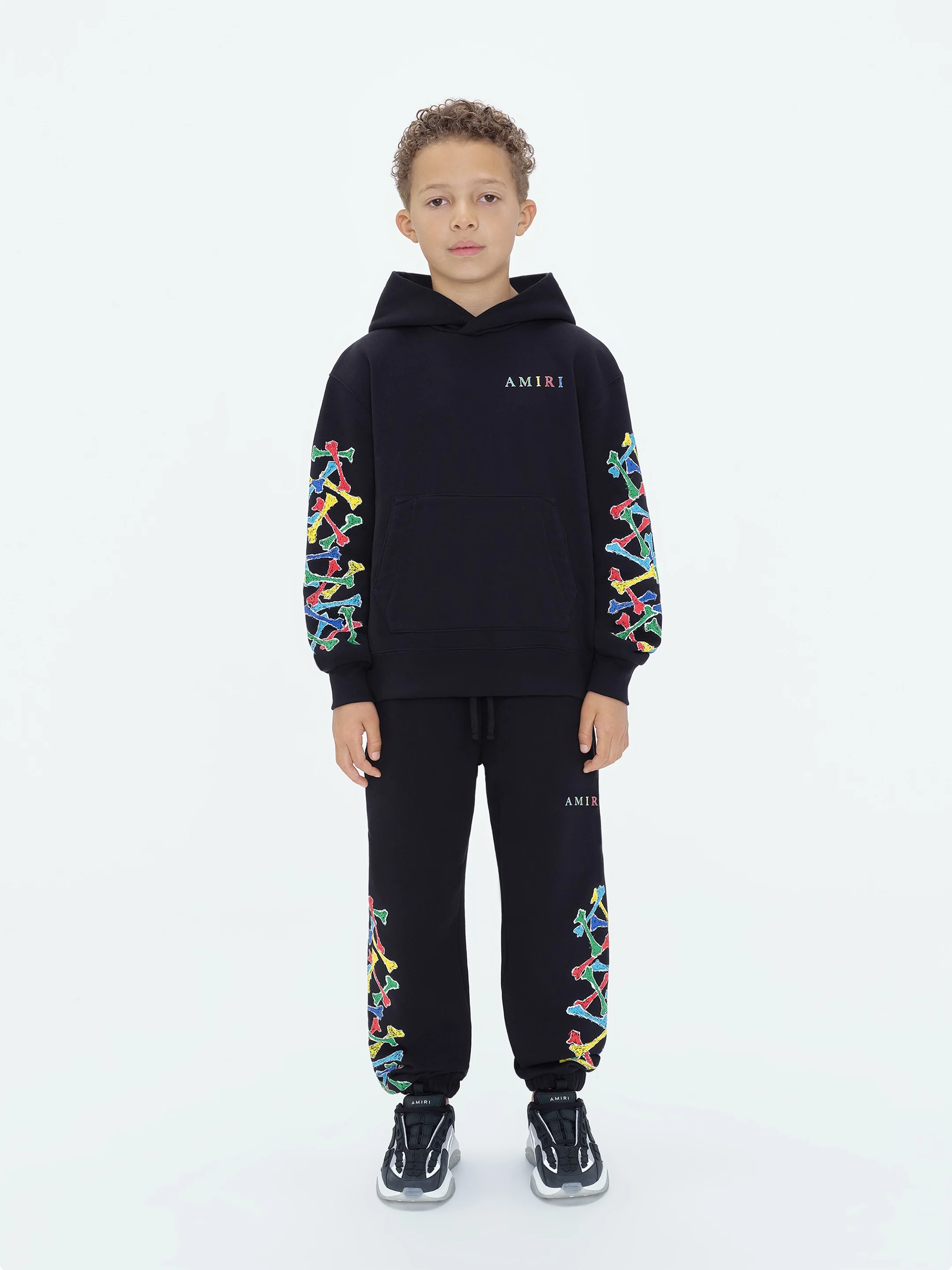 KIDS - Kids Amiri Bones Scribble Hoodie - Black