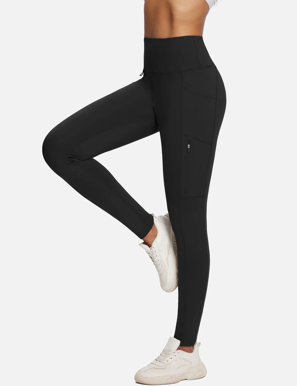 Laureate High-Rise Zipper Pockets Thermal Leggings