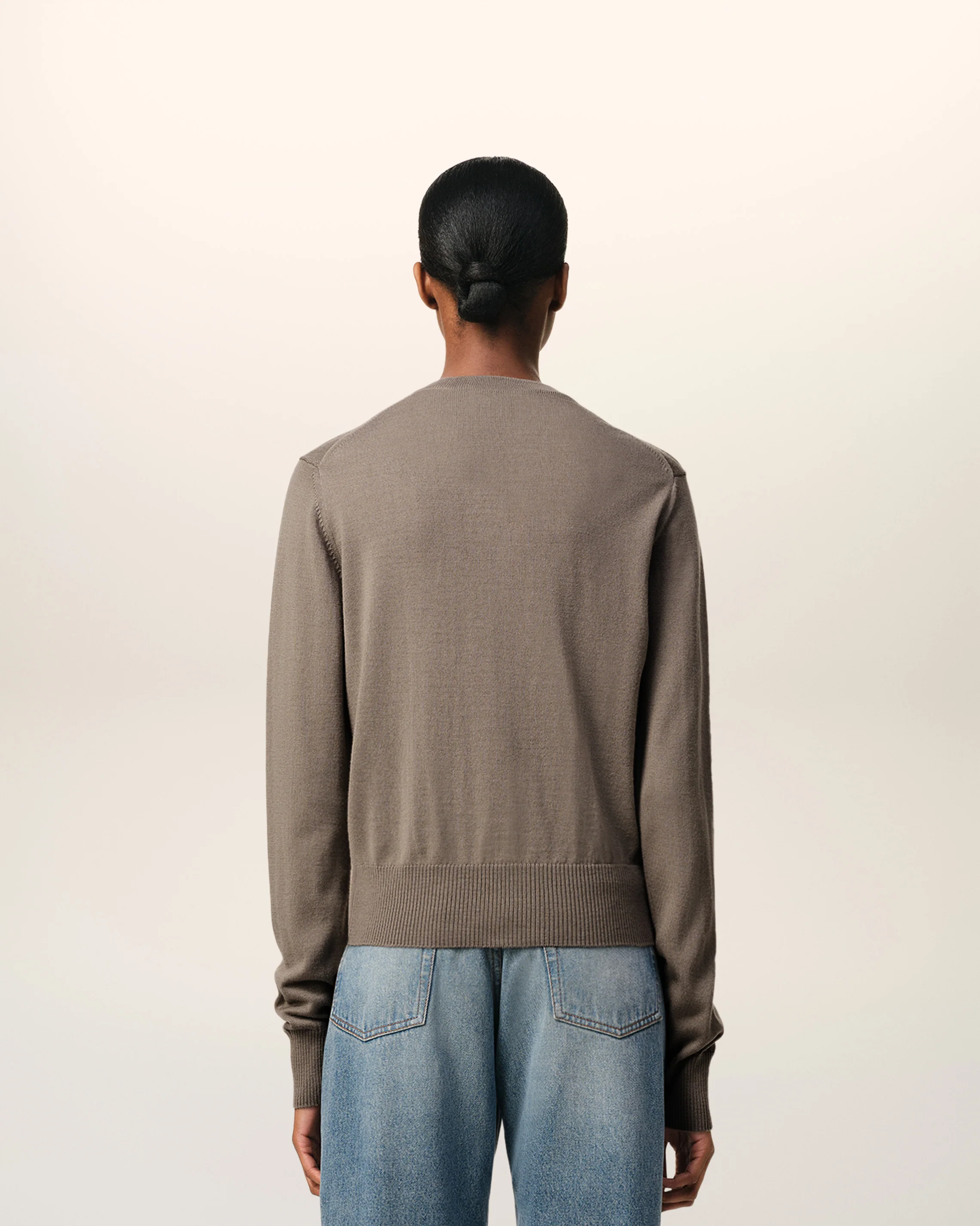 Beige Wool Ami de Coeur Cardigan