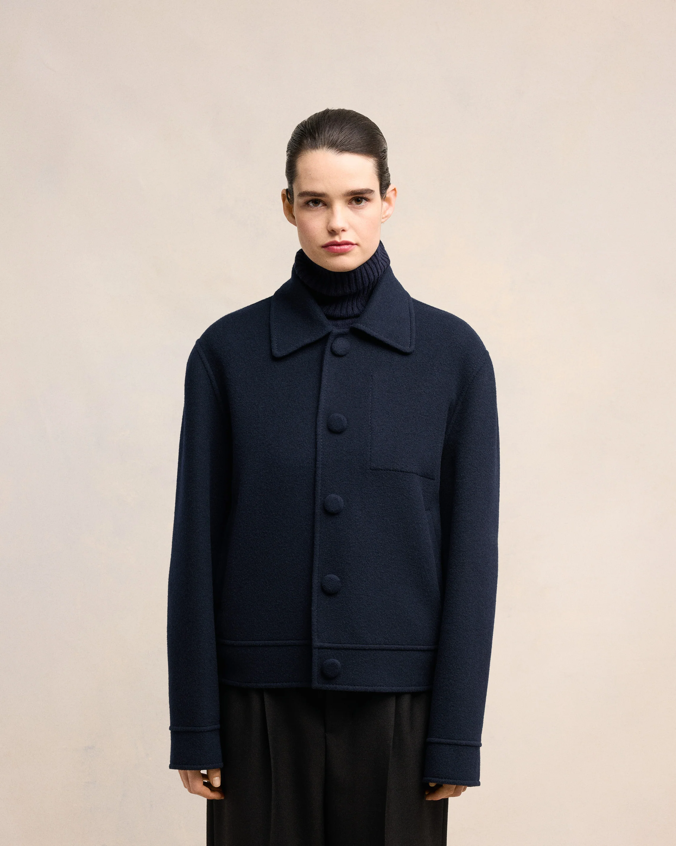 Boxy Buttoned Jacket