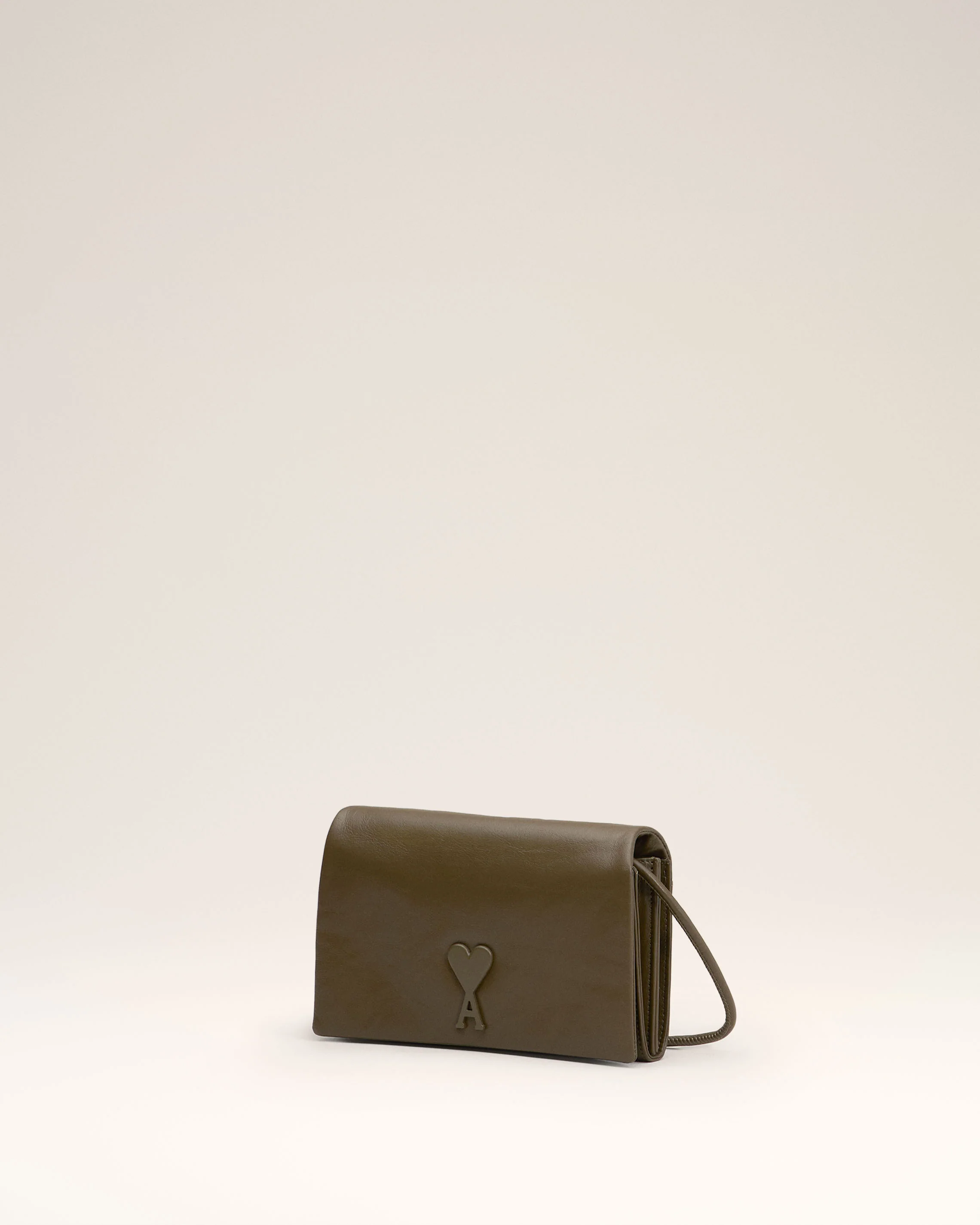 Khaki Leather Voulez-Vous Wallet Strap