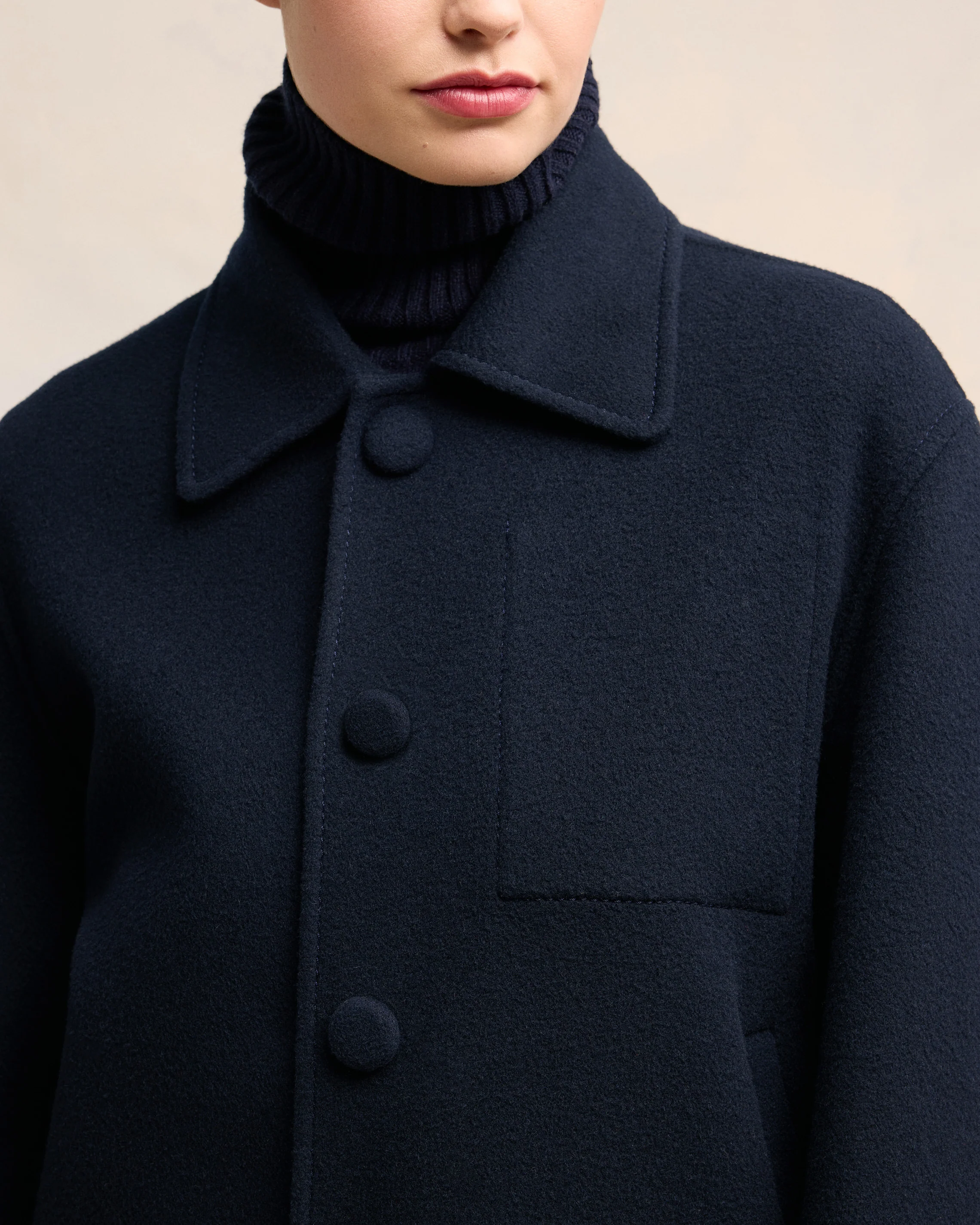 Boxy Buttoned Jacket