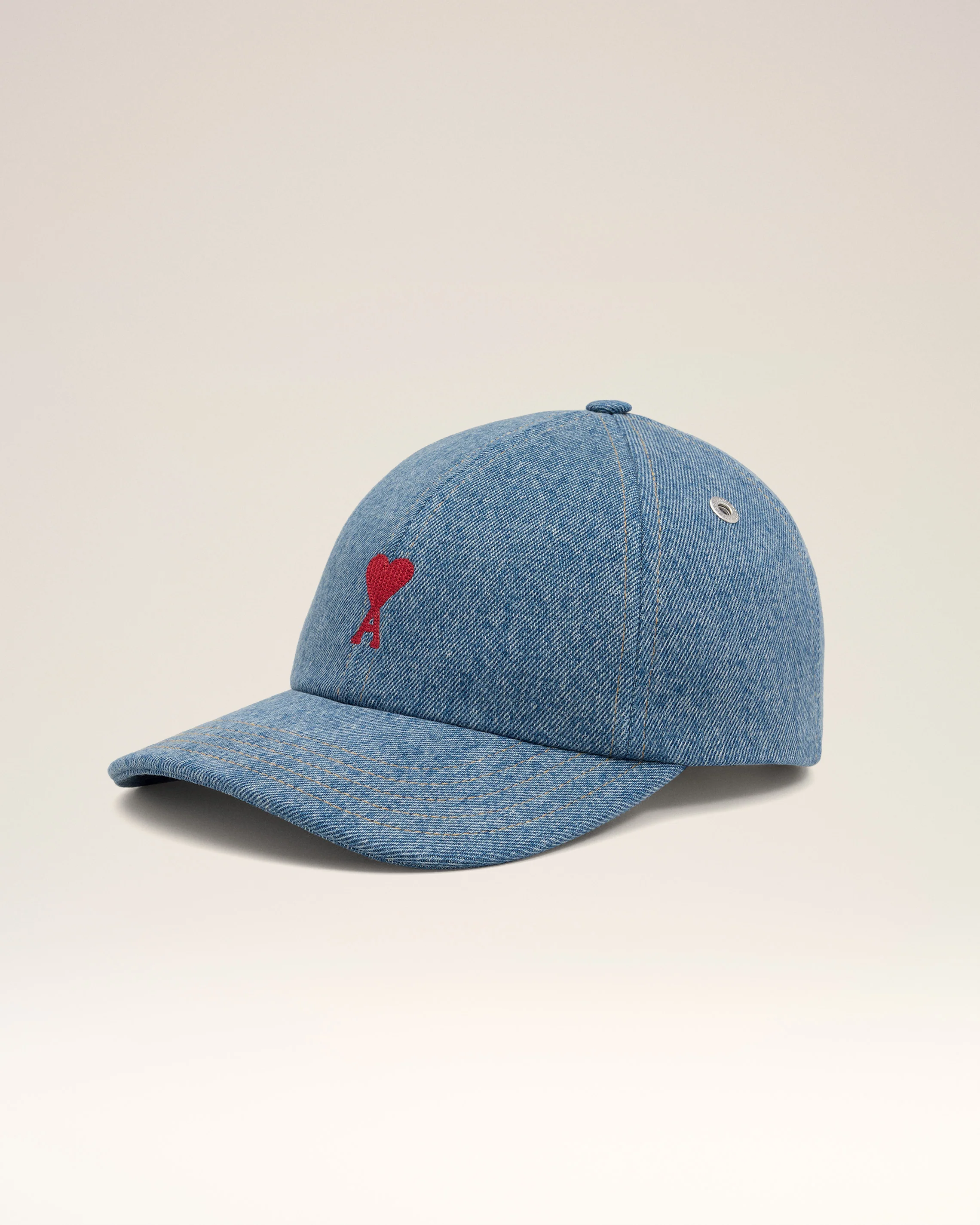 Blue Cotton Ami de Coeur Embroidery Cap