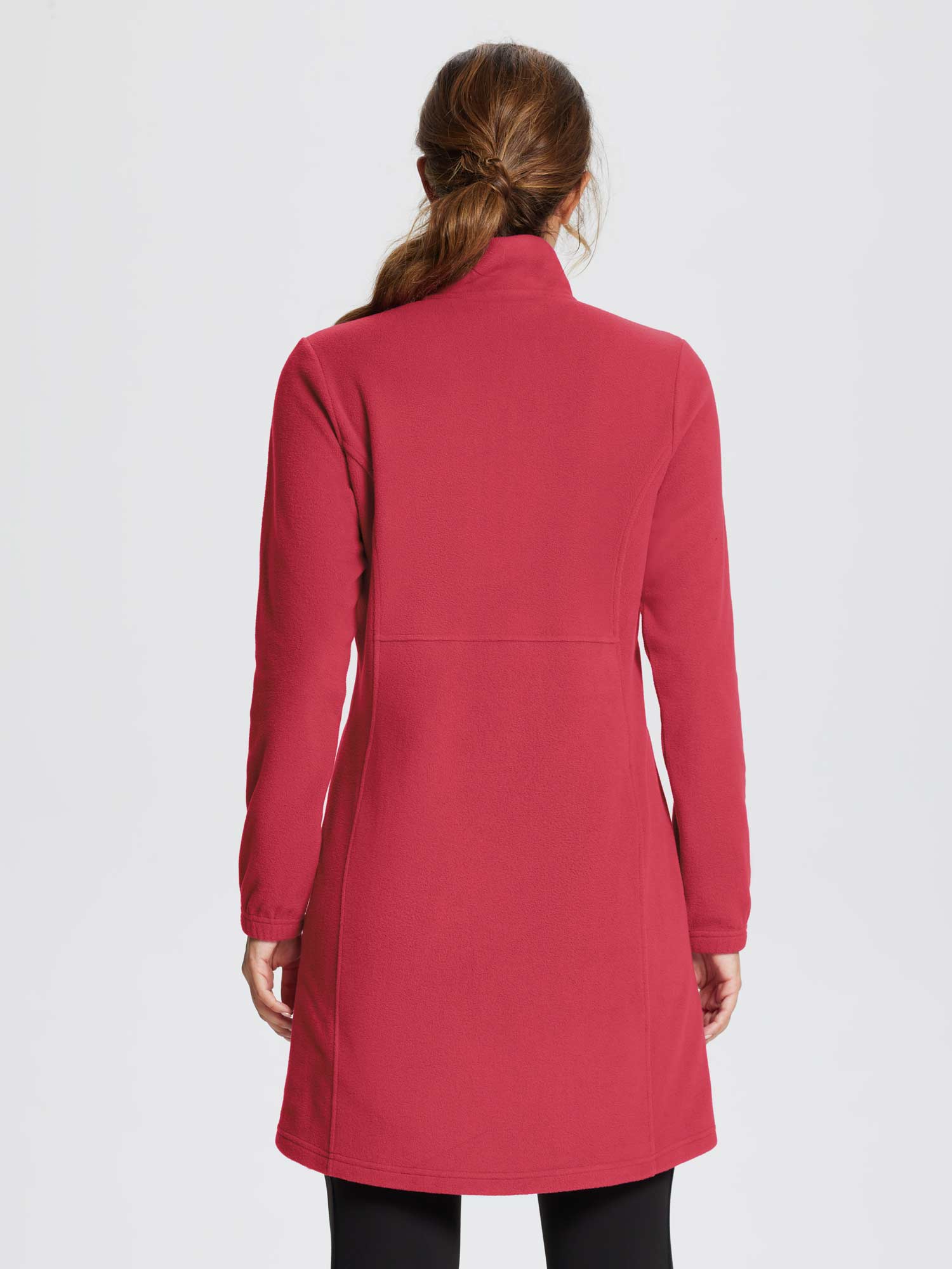 Long-Sleeve Quarter Zip Thermal Tunic Dress