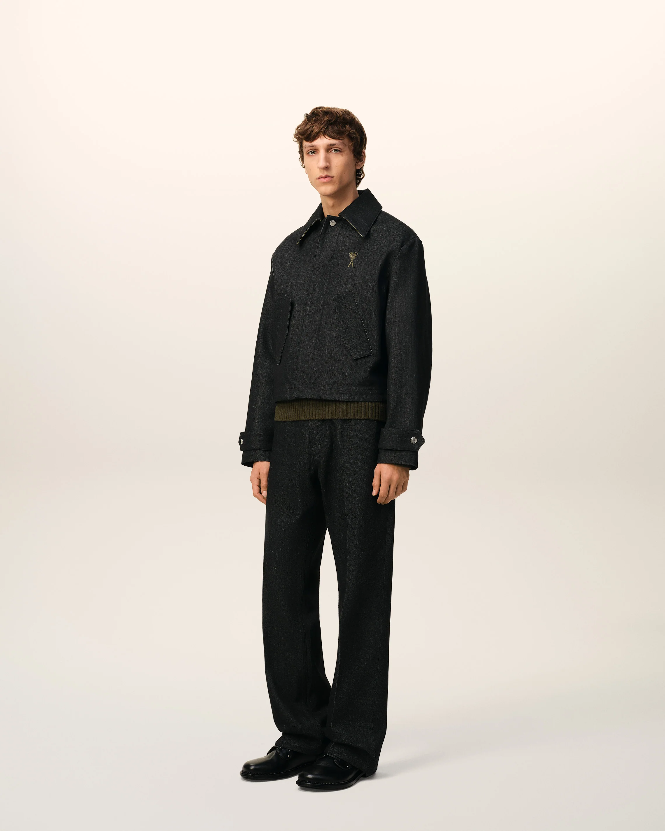 Black Denim Short Jacket