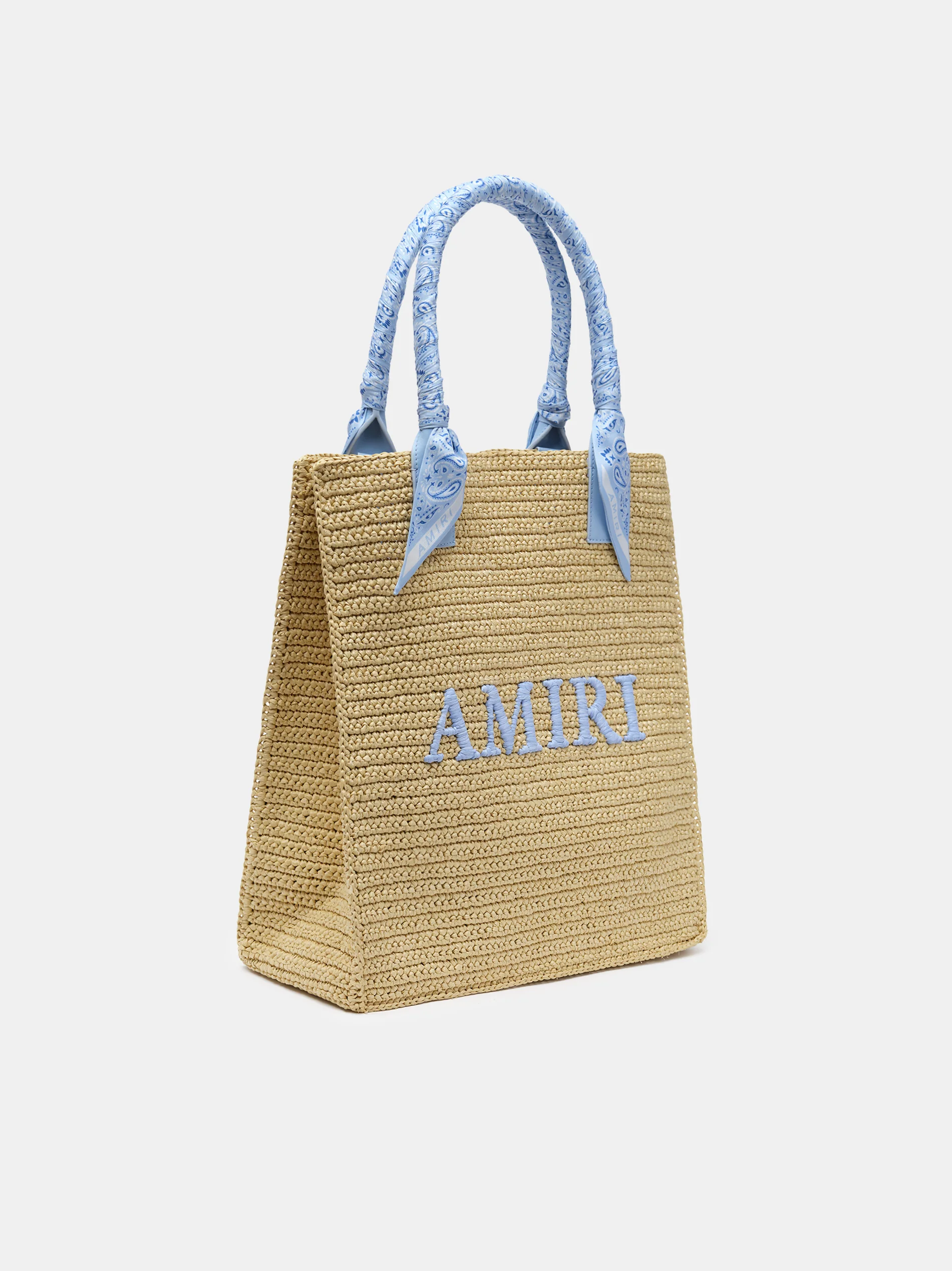 AMIRI RAFFIA TOTE - Blue