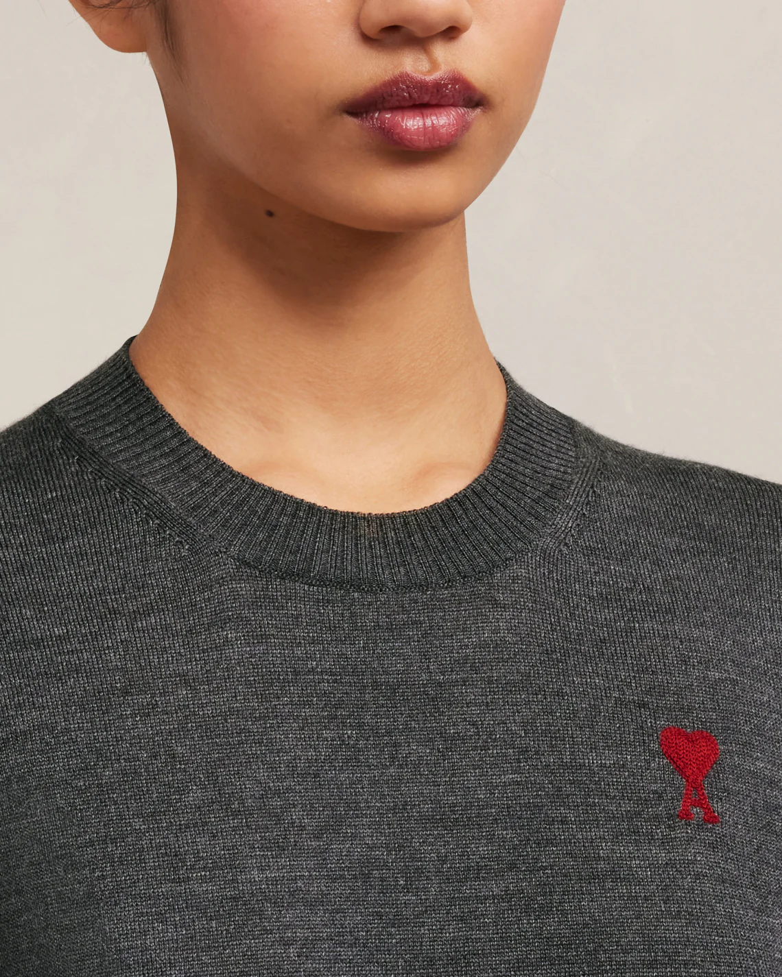 Red Ami de Coeur Crew Neck Sweater