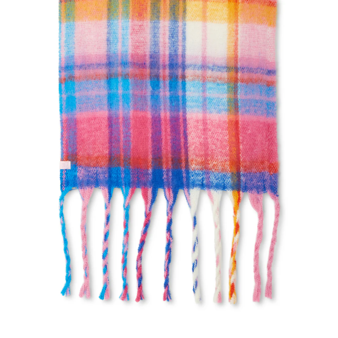 PLAID SCARF PINK MULTI