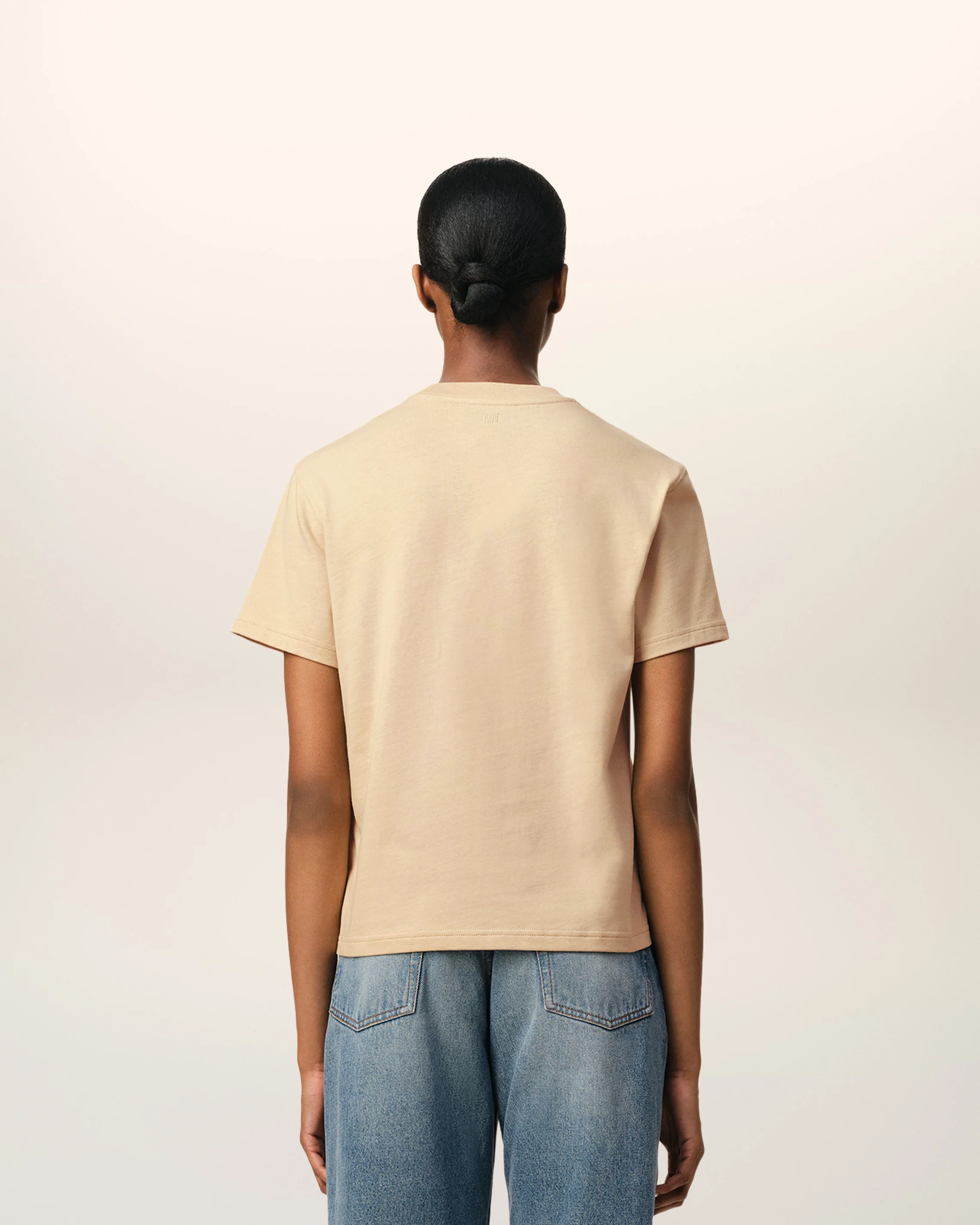 Beige Cotton Ami de Coeur T-Shirt