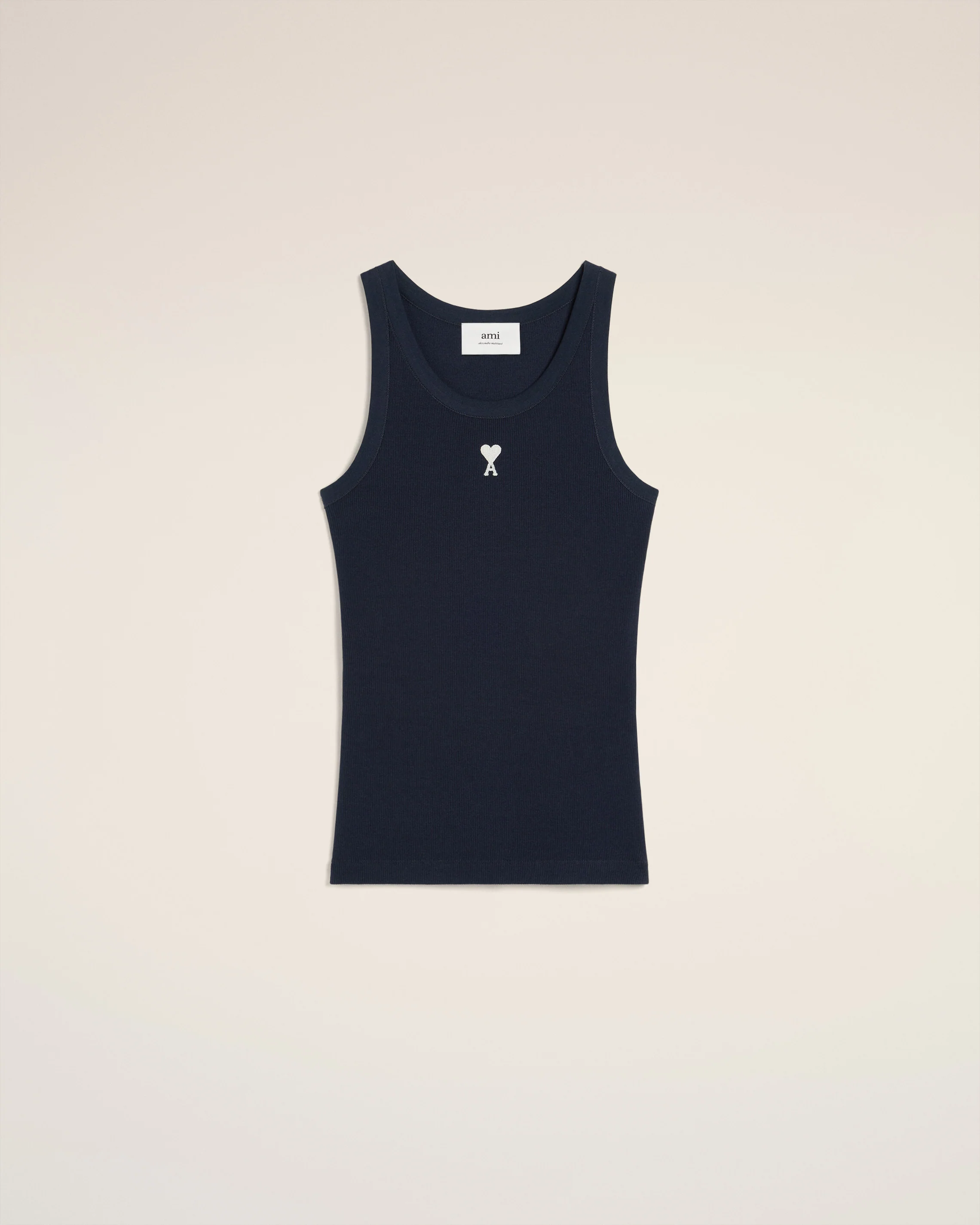 Navy Cotton Rib Ami de Coeur Tanktop
