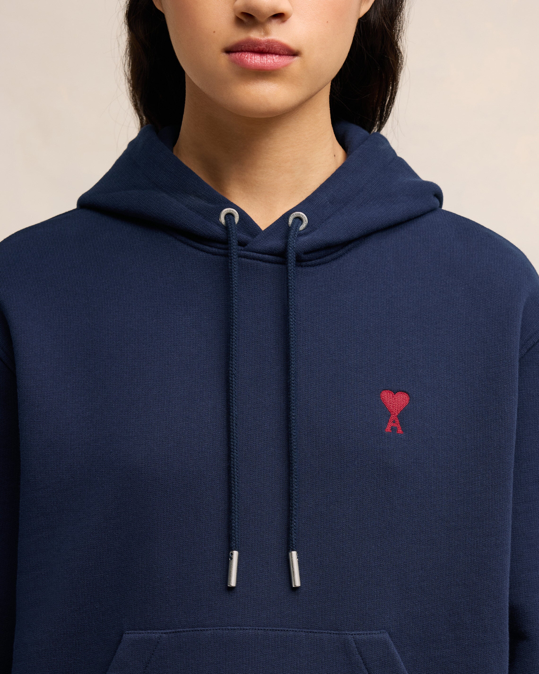 Navy Cotton Ami de Coeur Hoodie