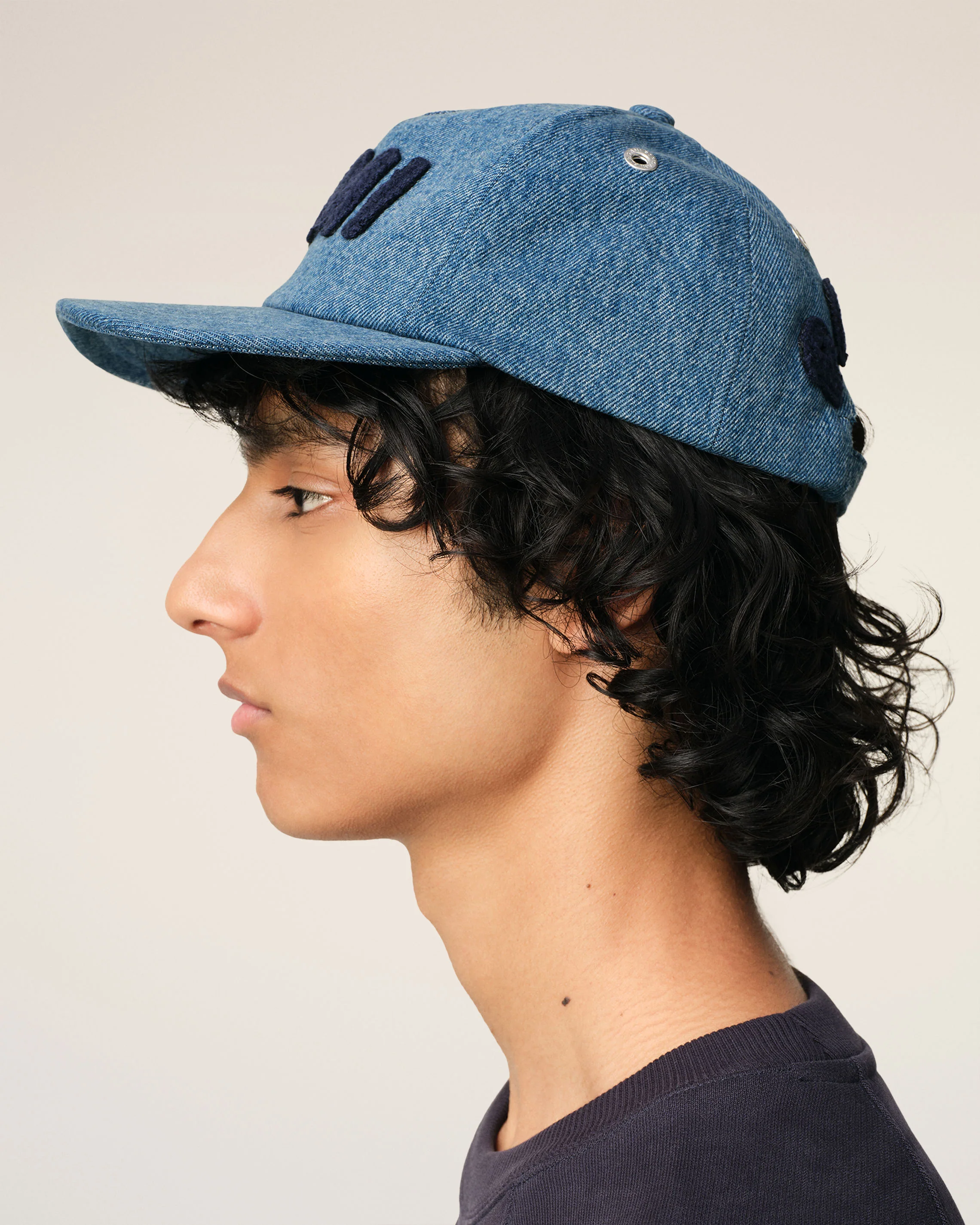 Blue Cotton Ami Paris Patch Trucker Cap