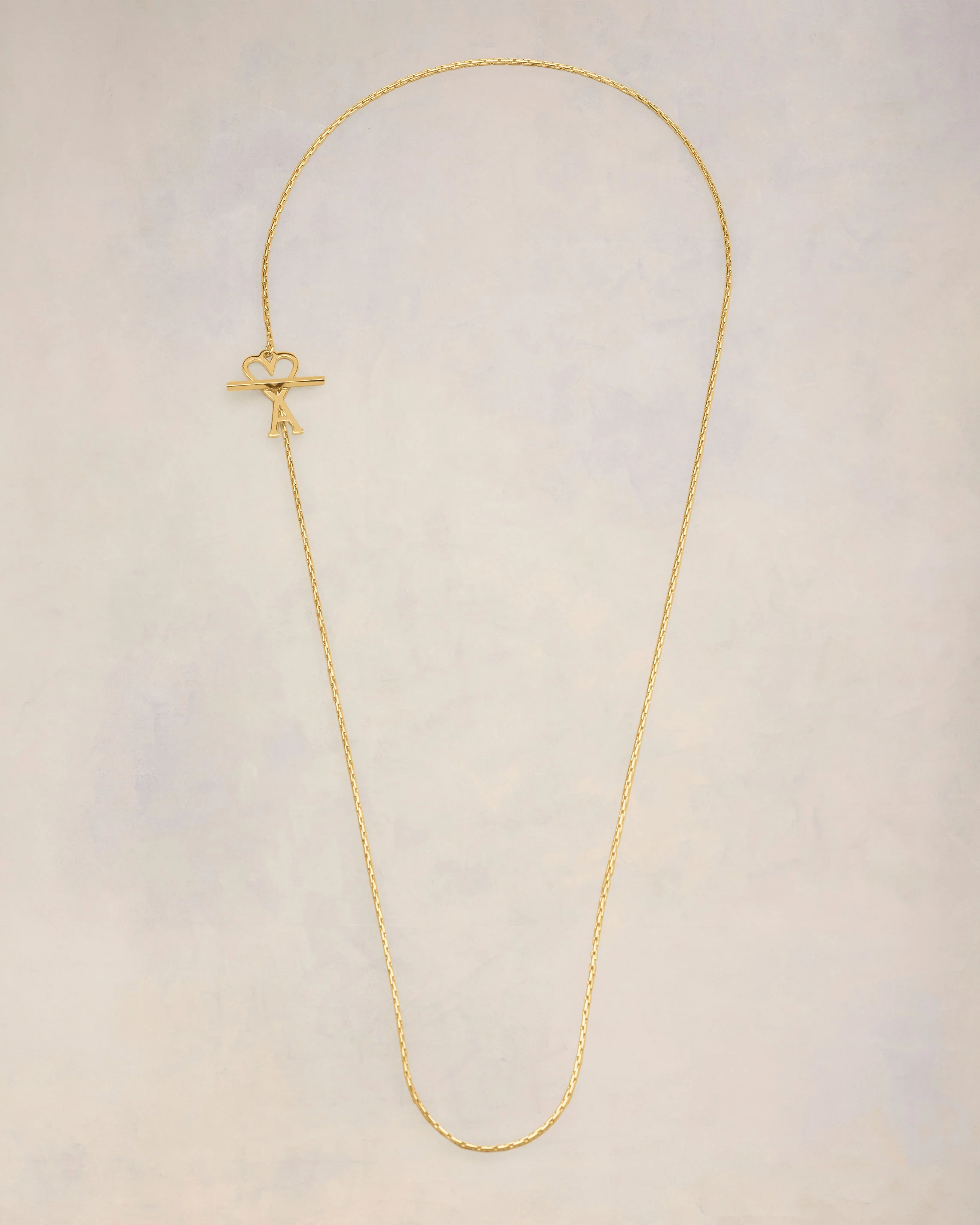 Gold Brass Ami de Coeur Chain Necklace