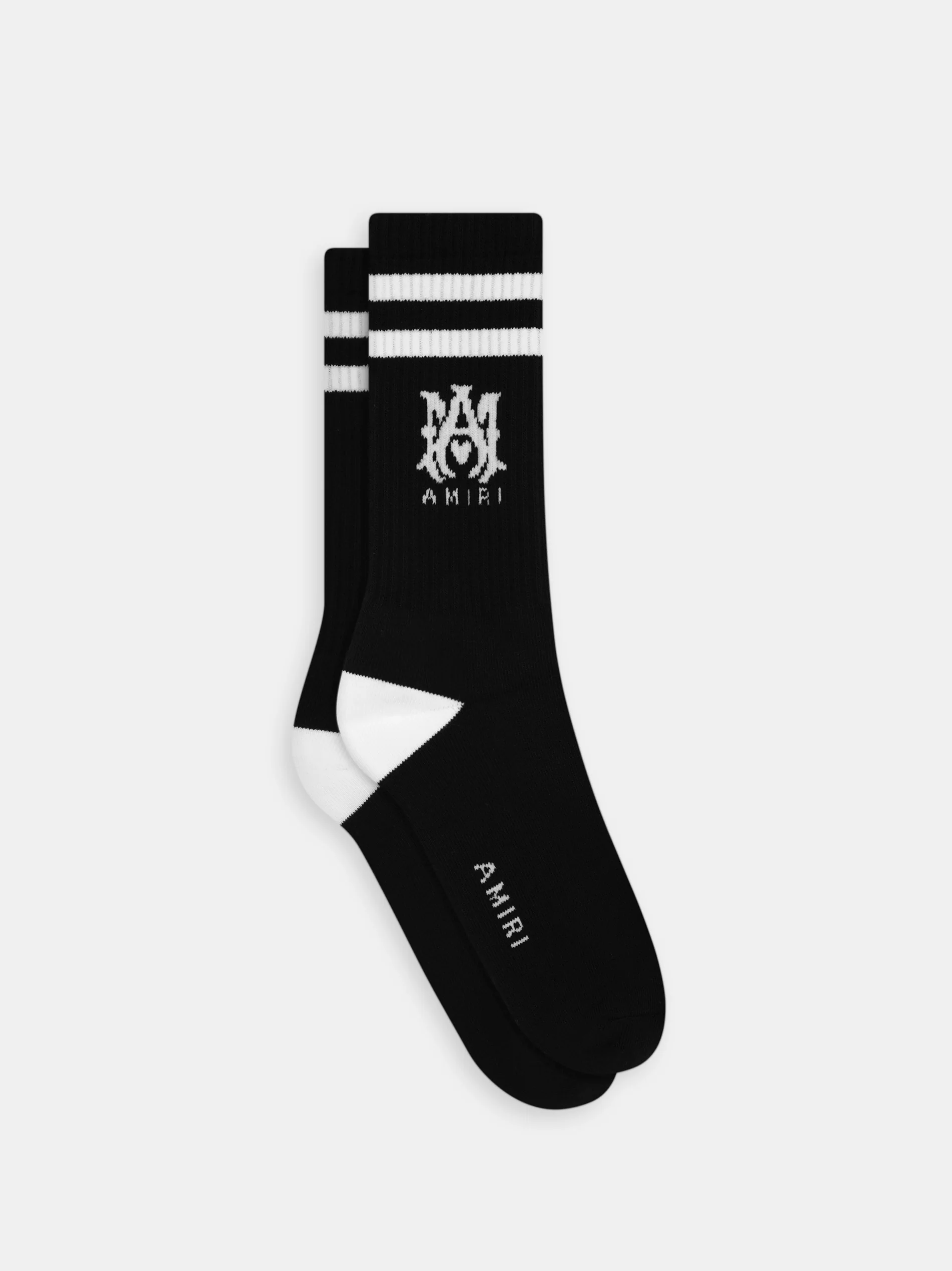 MA CORE LOGO SOCKS - Black White