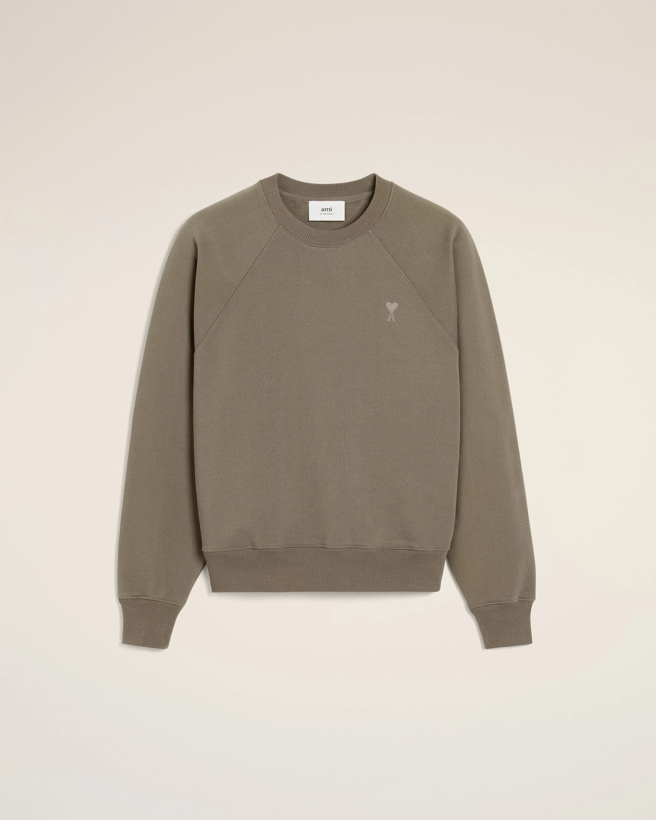 Taupe Cotton Tonal Ami de Coeur Sweatshirt