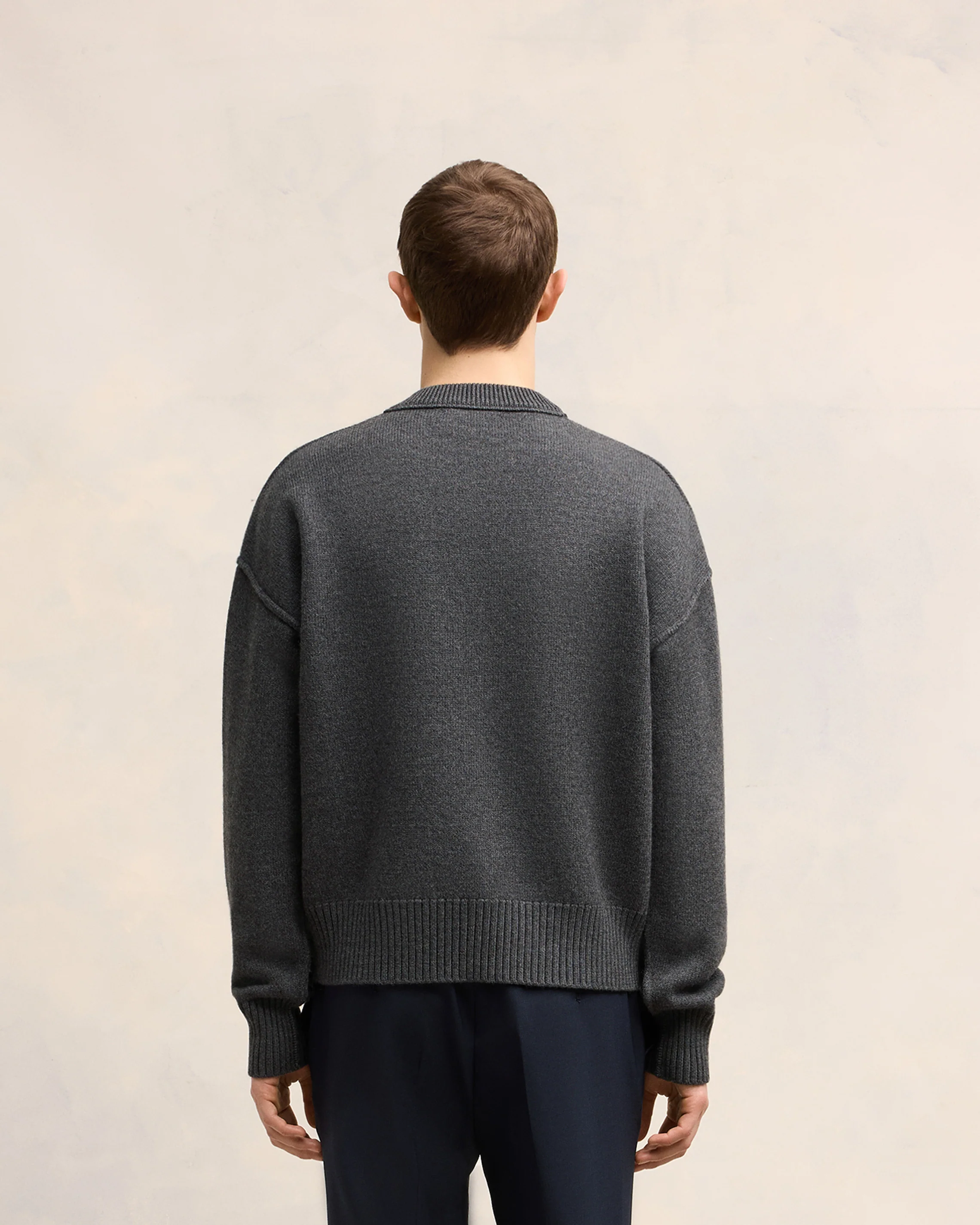 Grey Wool Ami de Coeur Sweater