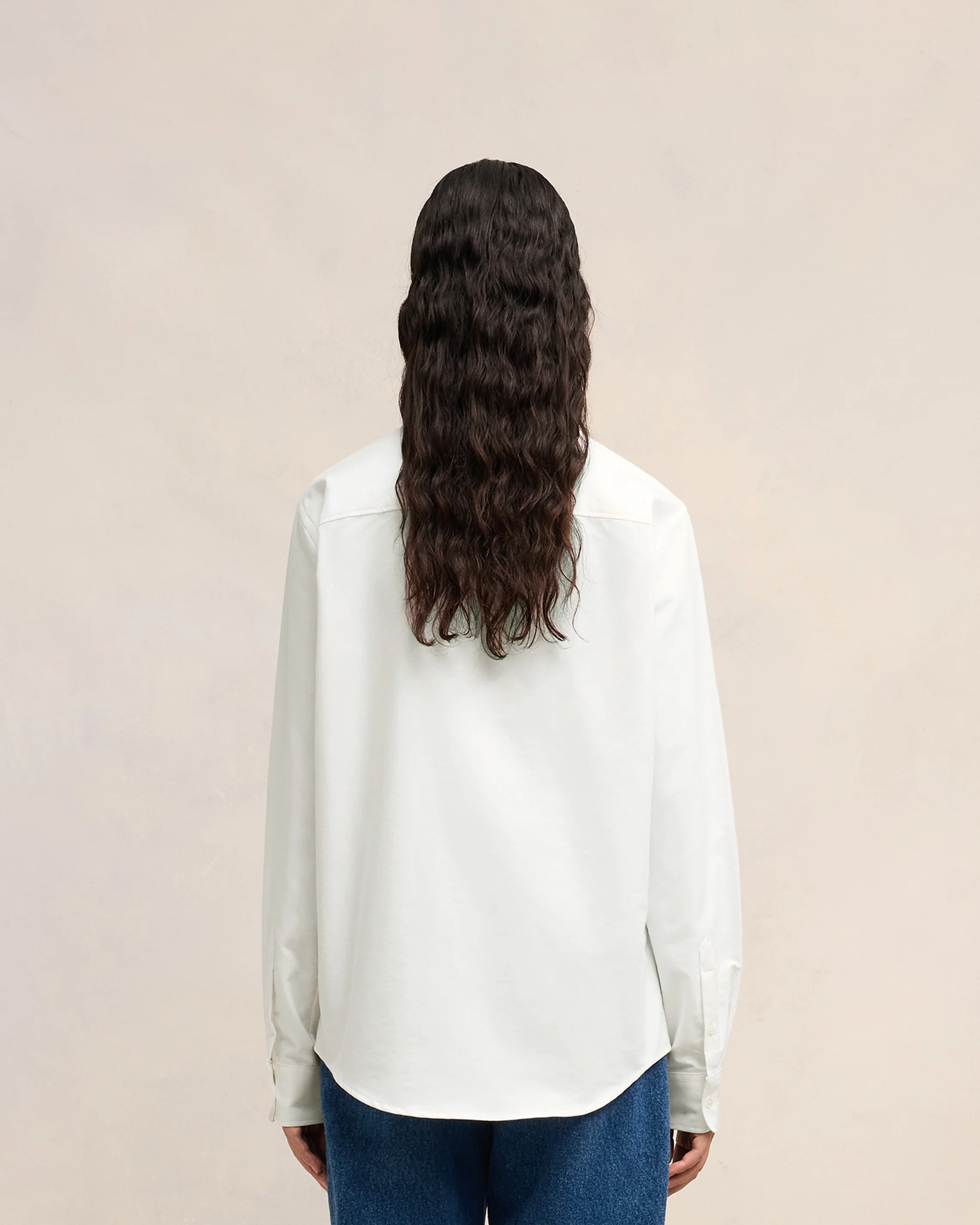 White Cotton Button-Down Ami de Coeur Shirt