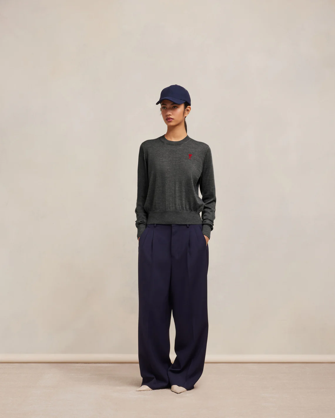 Red Ami de Coeur Crew Neck Sweater