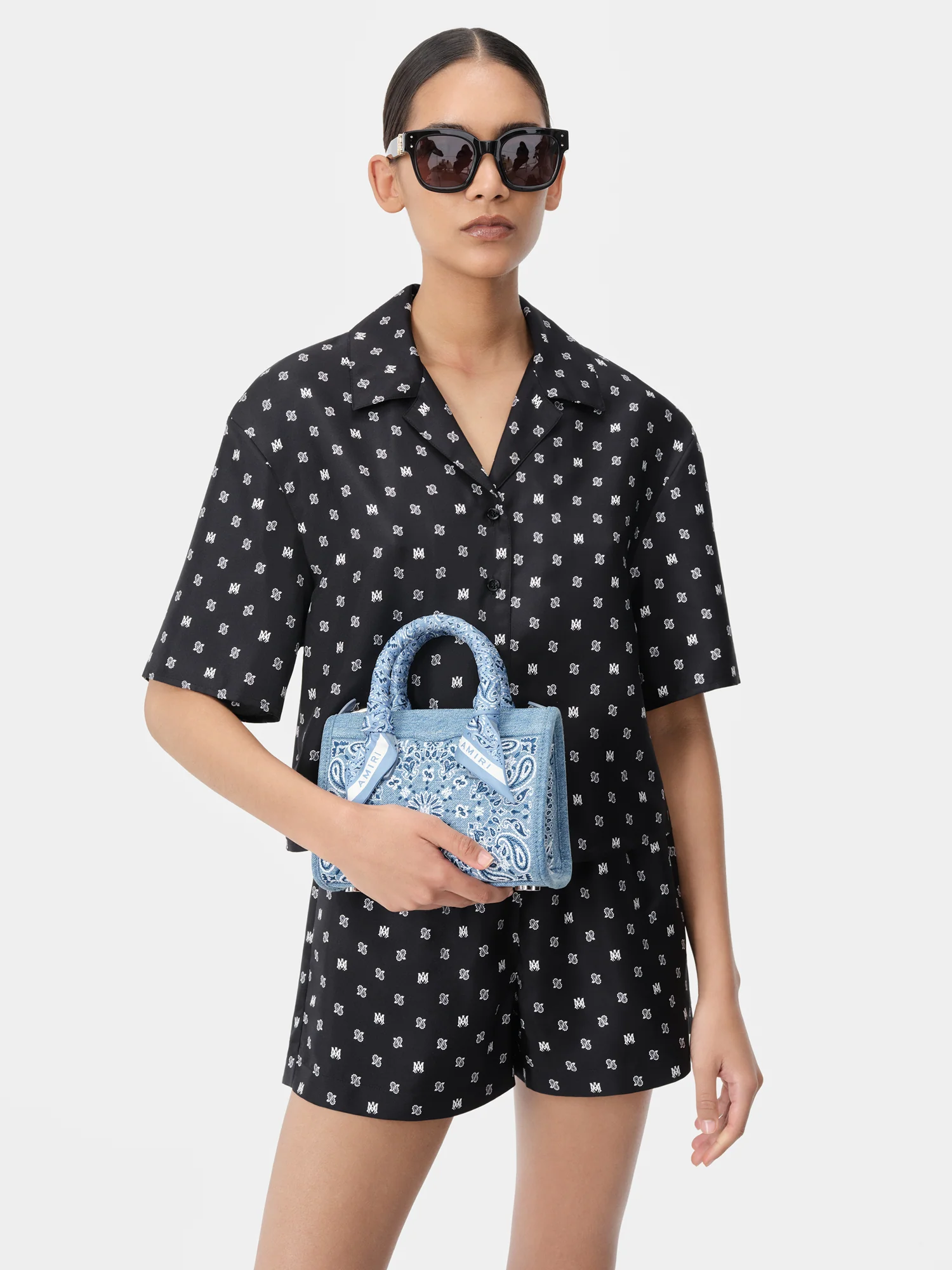 WOMEN -  BANDANA MICRO TRIANGLE BAG - True Blue