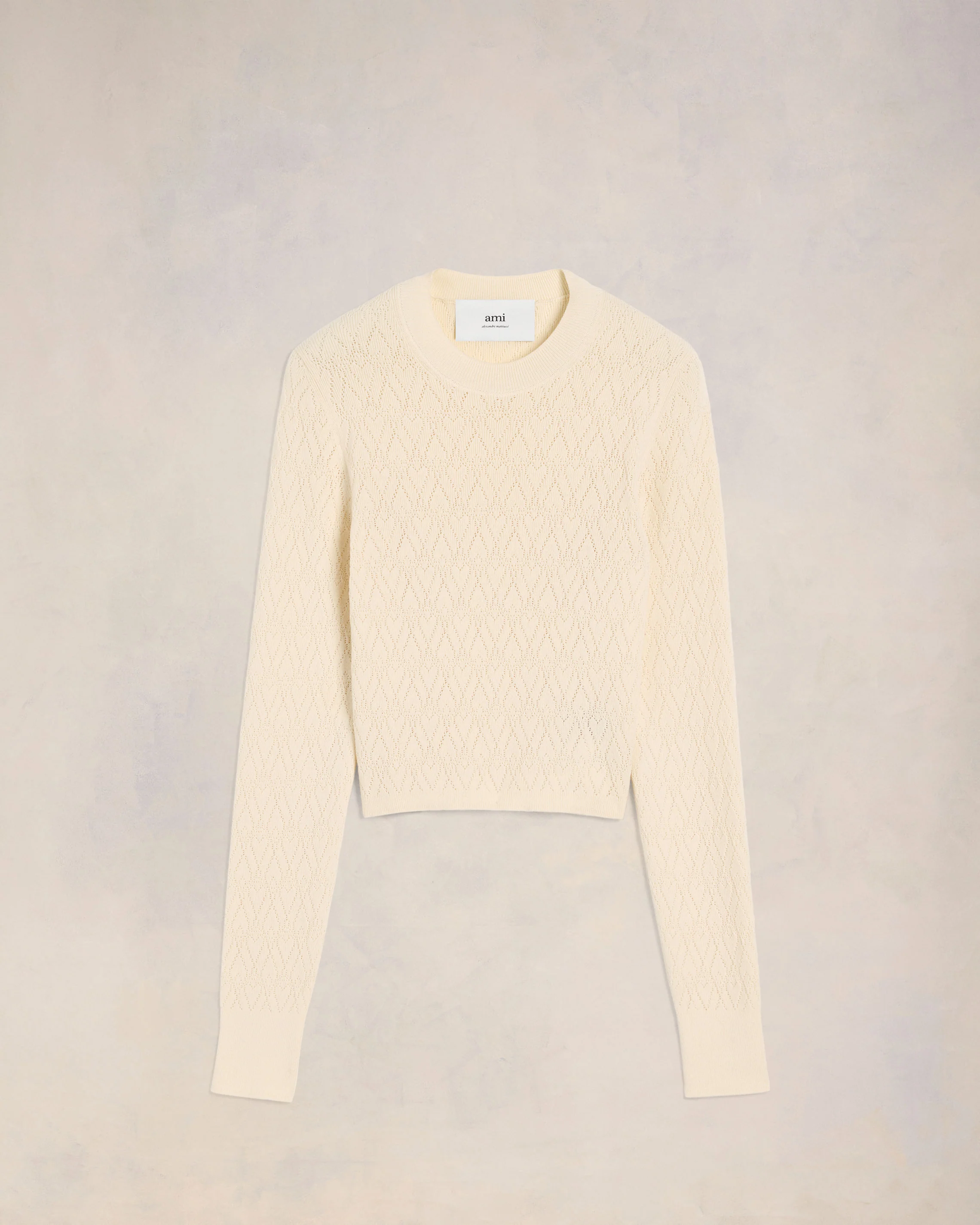 Ami de Coeur Pointelle Crew Neck Sweater