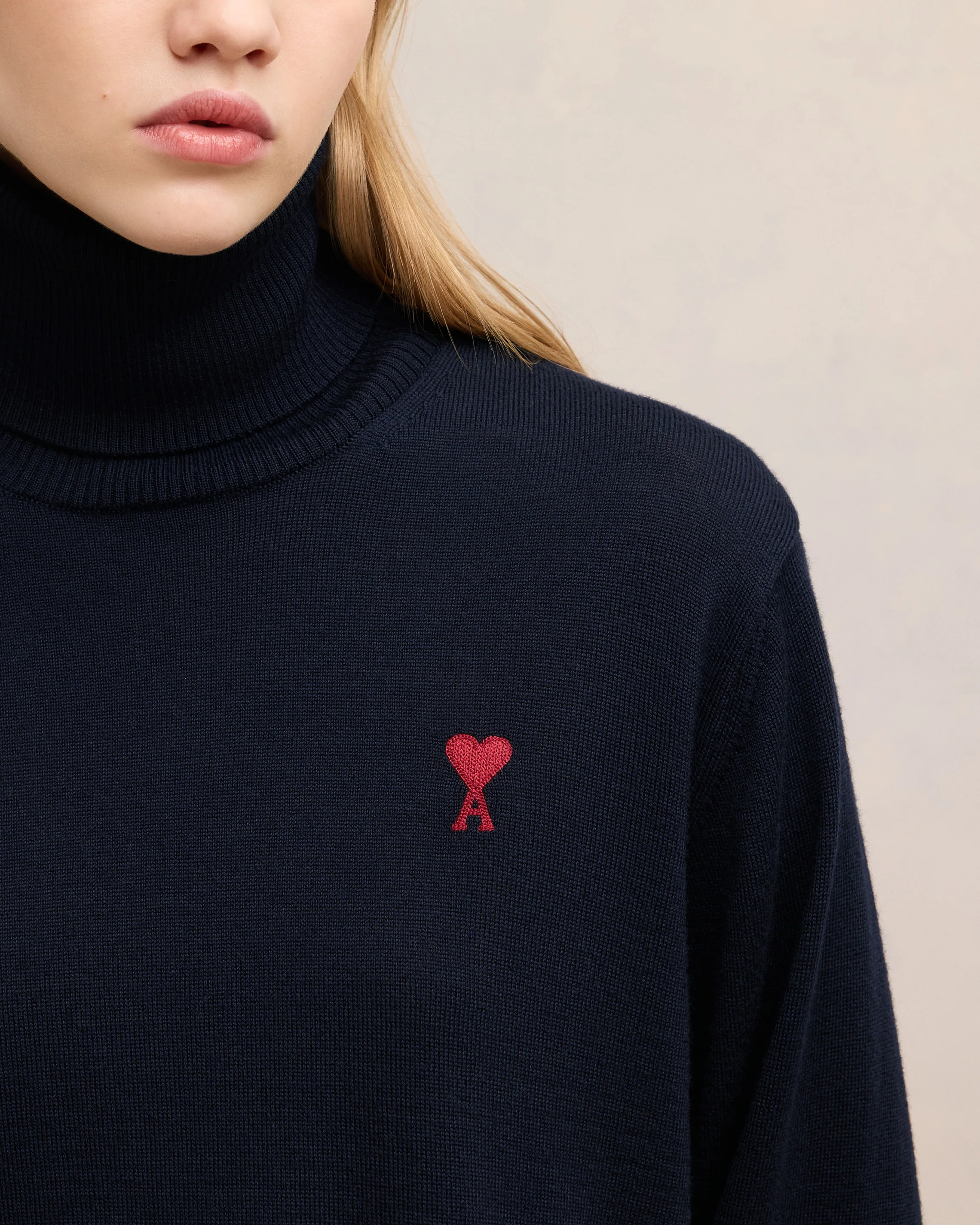 Red Ami de Coeur Turtle Neck Sweater