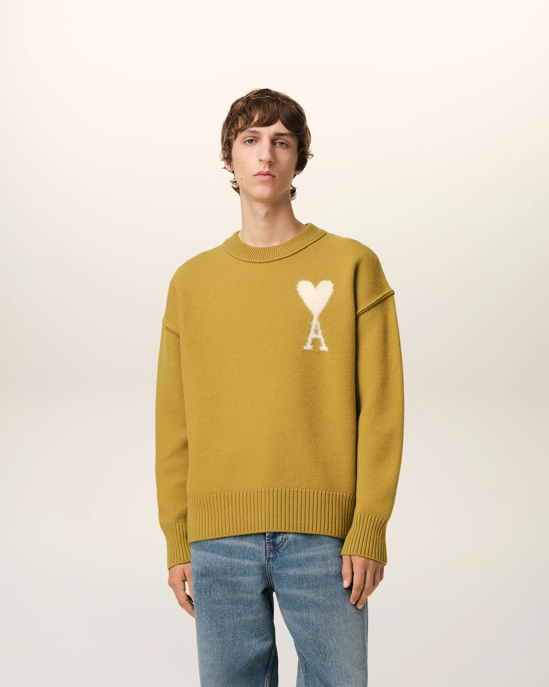 Mustard Wool Ami de Coeur Sweater