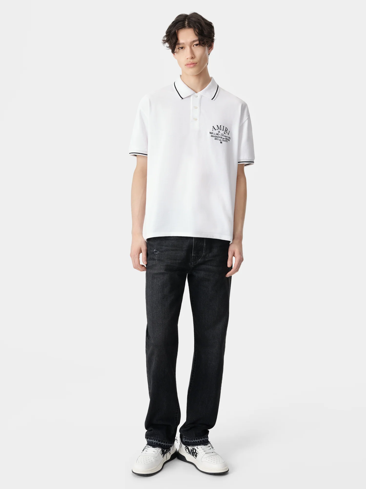 AMIRI ARTS DISTRICT POLO - White