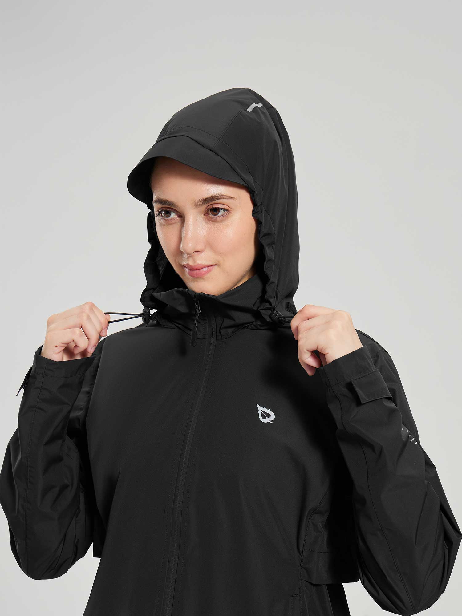 Flyleaf Mid-Length Hooded Waterproof Jacket