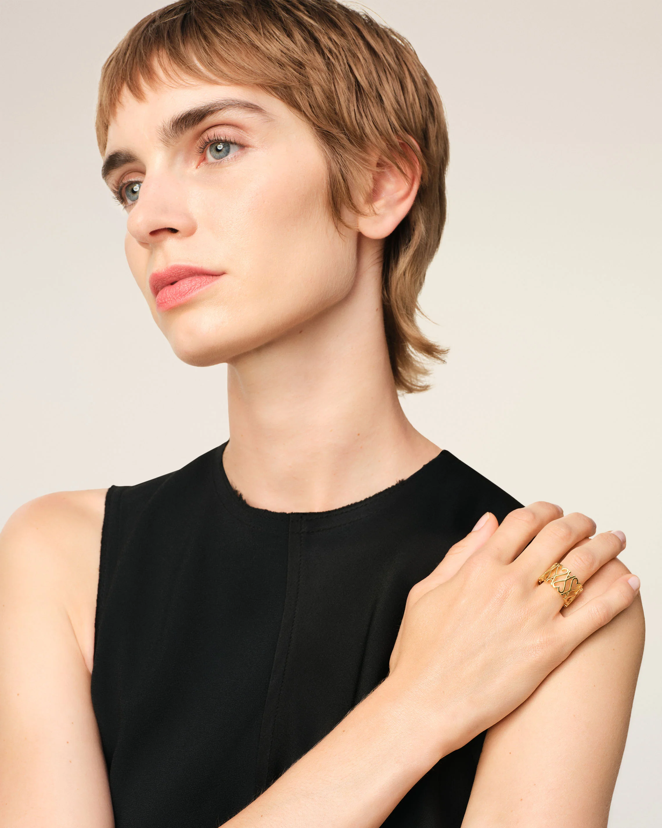 Gold Brass Ami de Coeur Ring