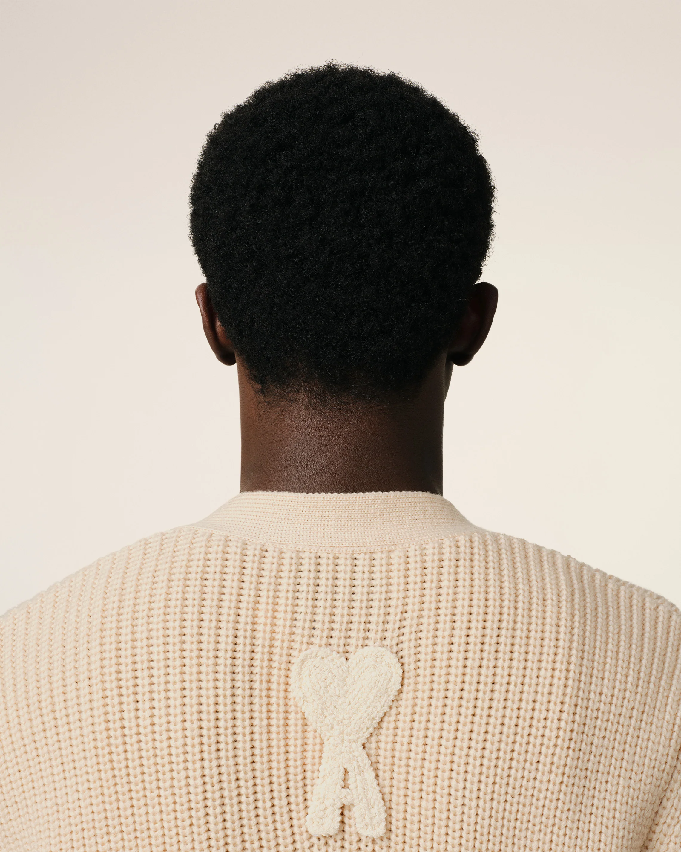 Beige Wool Ribbed Sweater