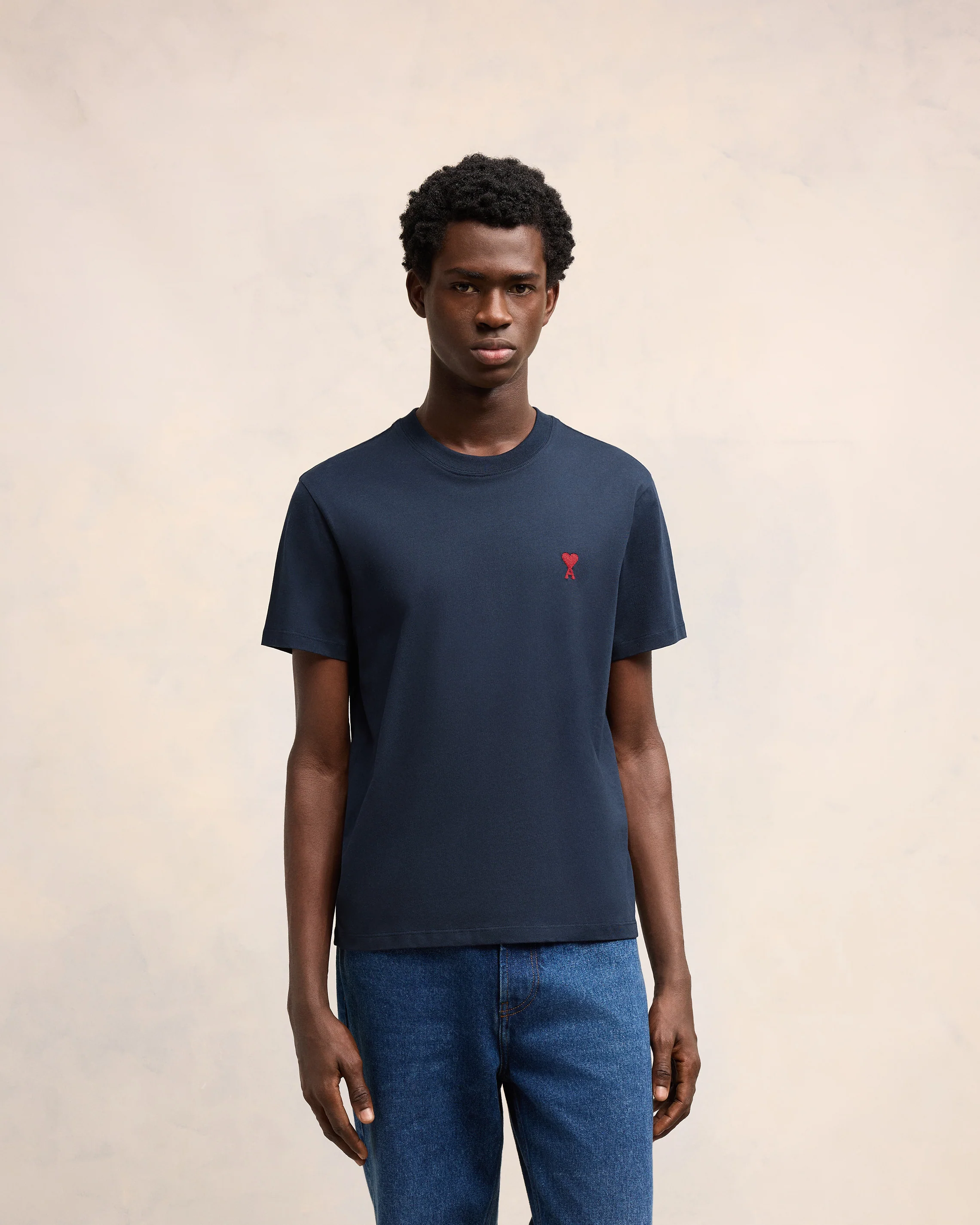 Navy Cotton Ami de Coeur T-Shirt