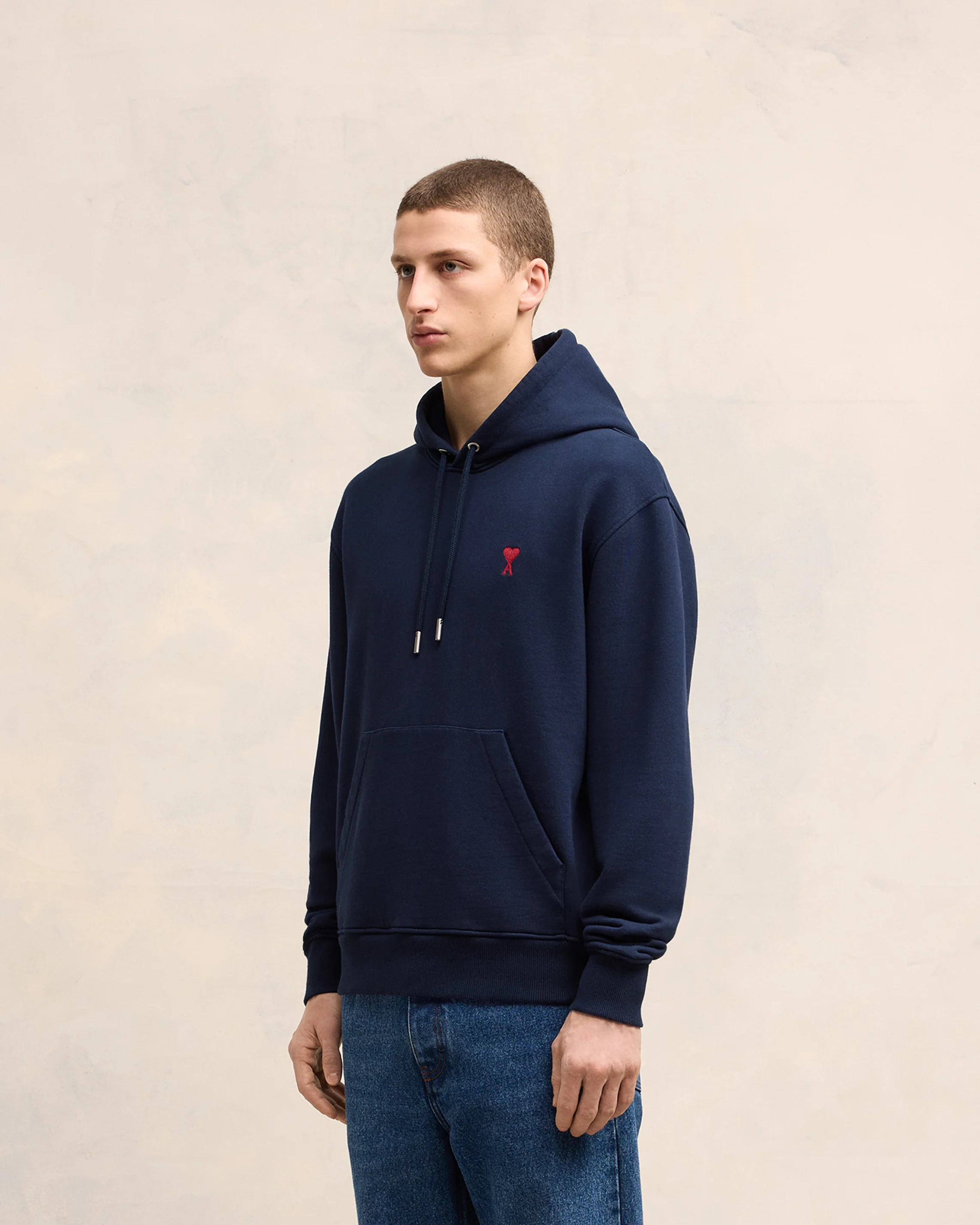 Navy Cotton Ami de Coeur Hoodie