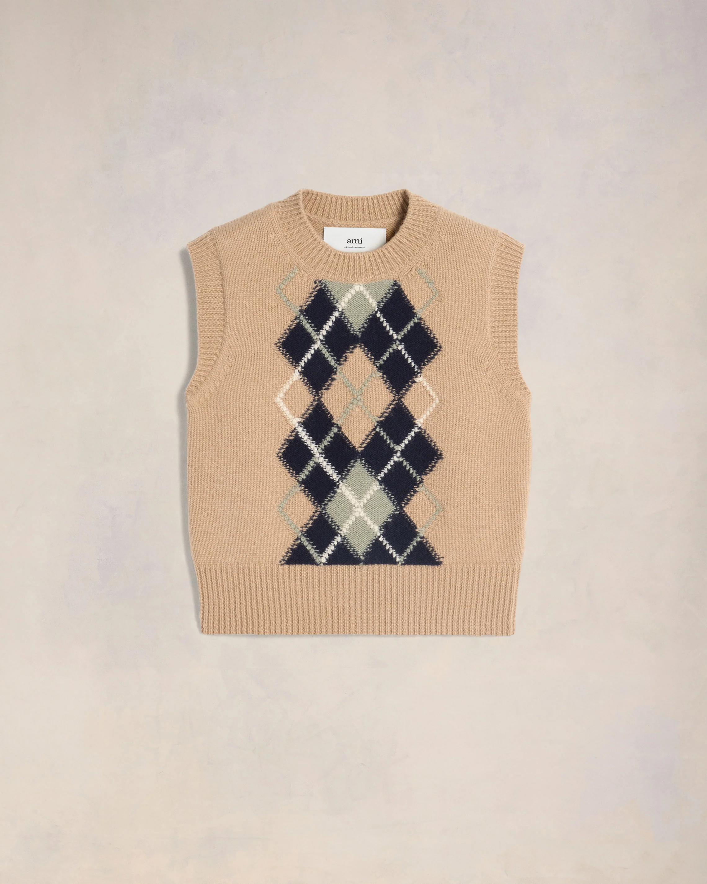 Argyle Sleeveless Sweater
