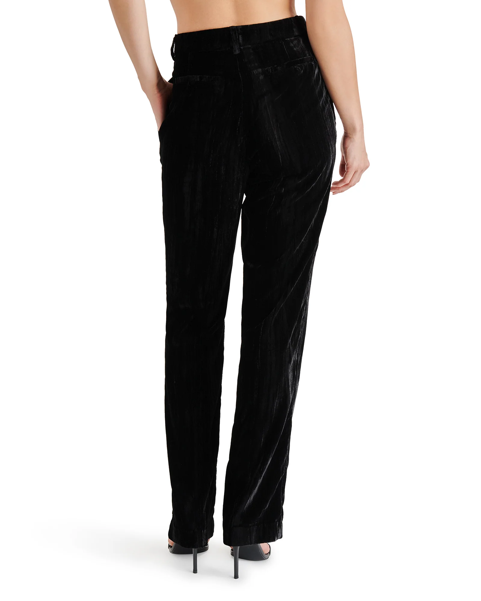 MERCER CRUSHED VELVET PANT BLACK