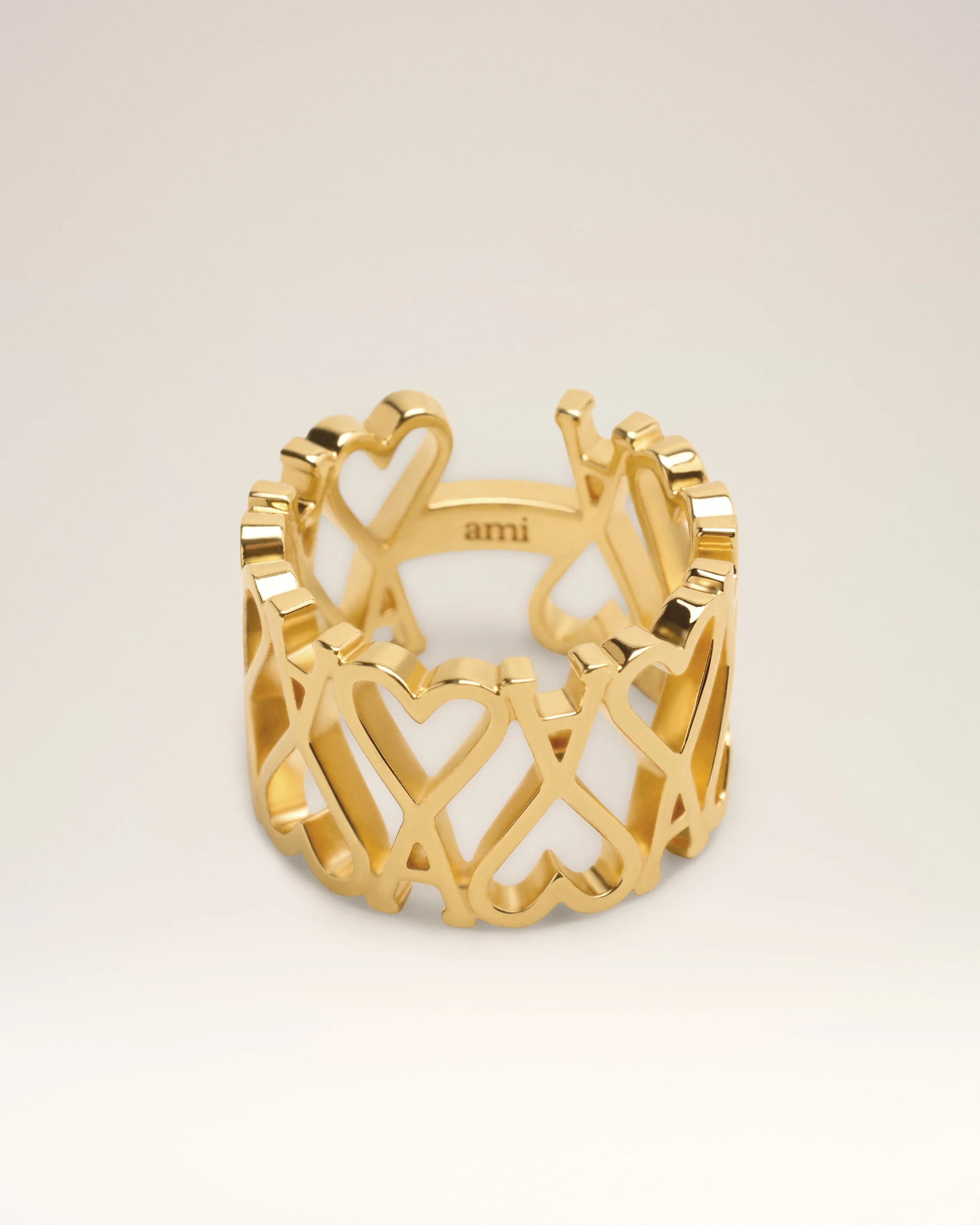 Gold Brass Ami de Coeur Ring