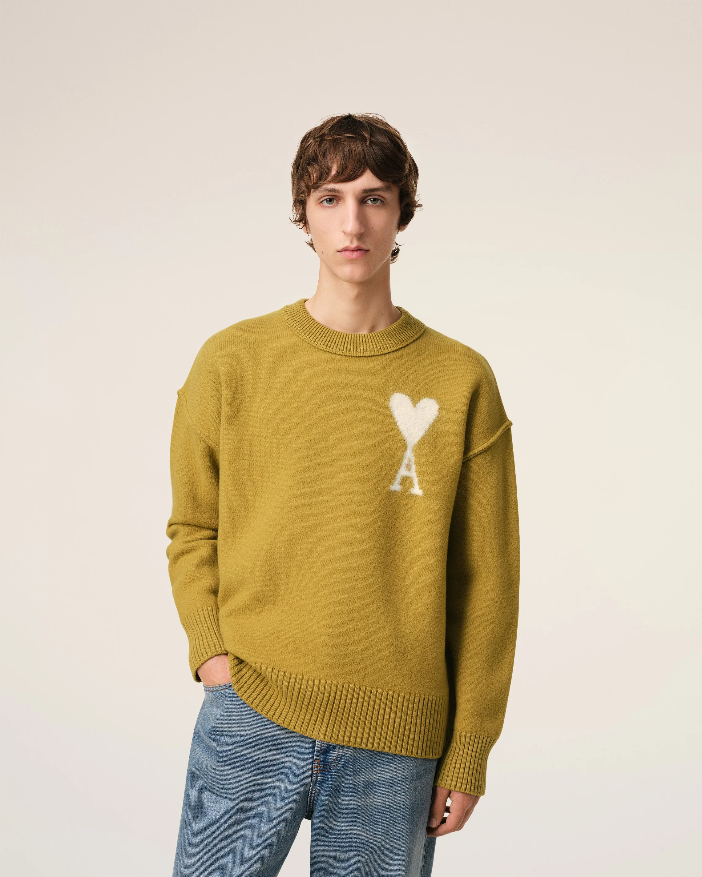 Mustard Wool Ami de Coeur Sweater