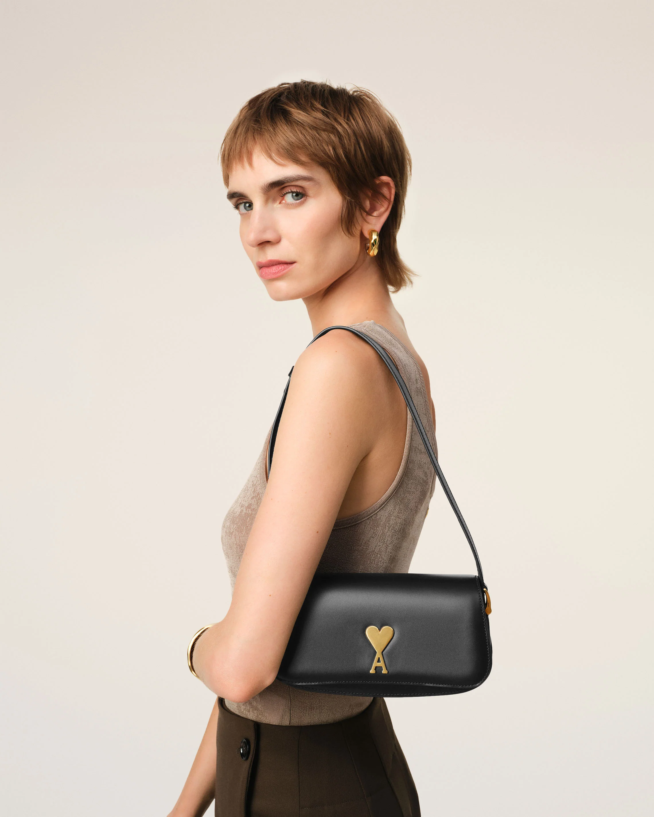 Black Leather Shoulder Bag Paris Paris Bag