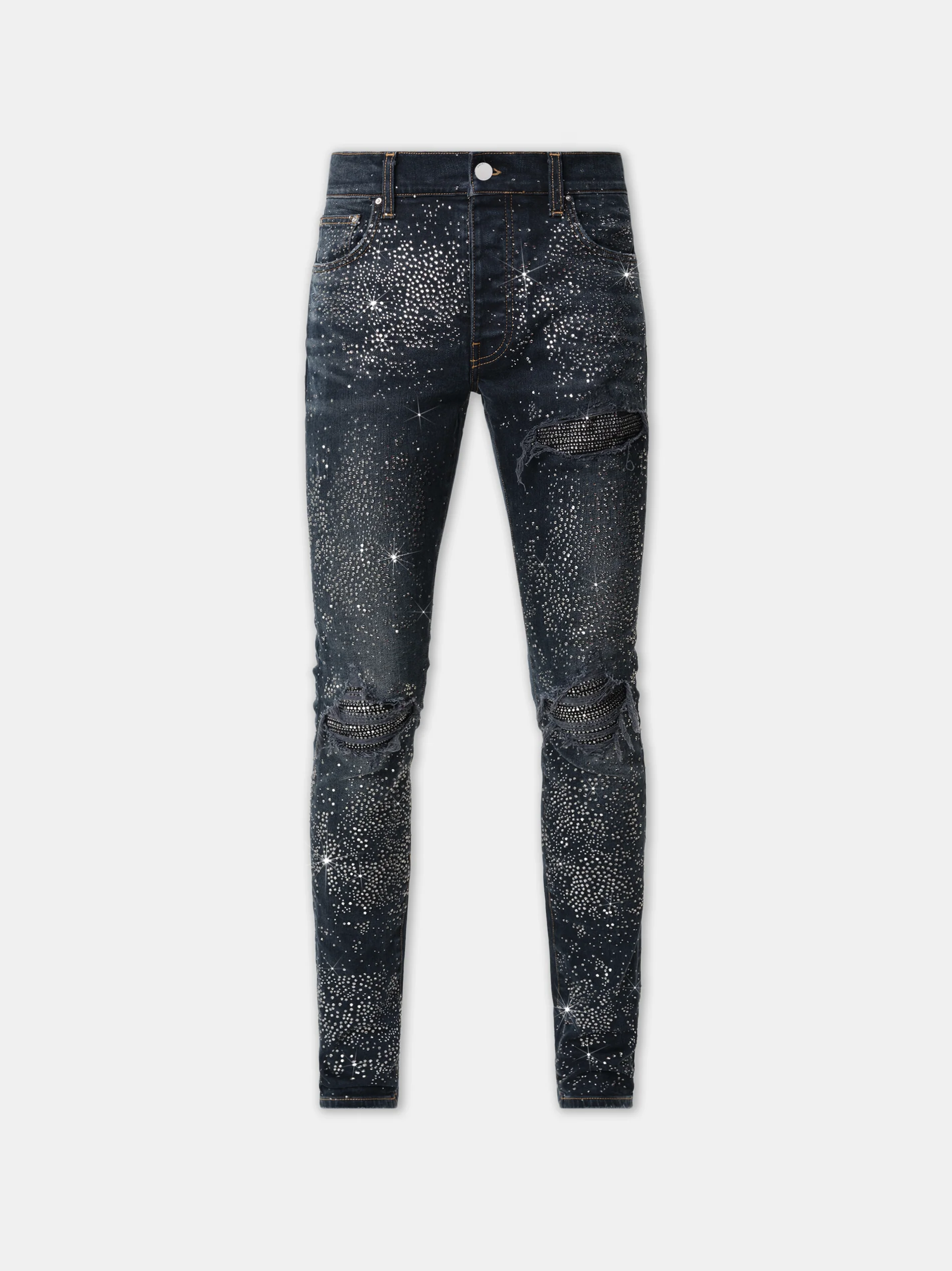 ALL OVER CRYSTAL MX1 JEAN - Midnight Indigo