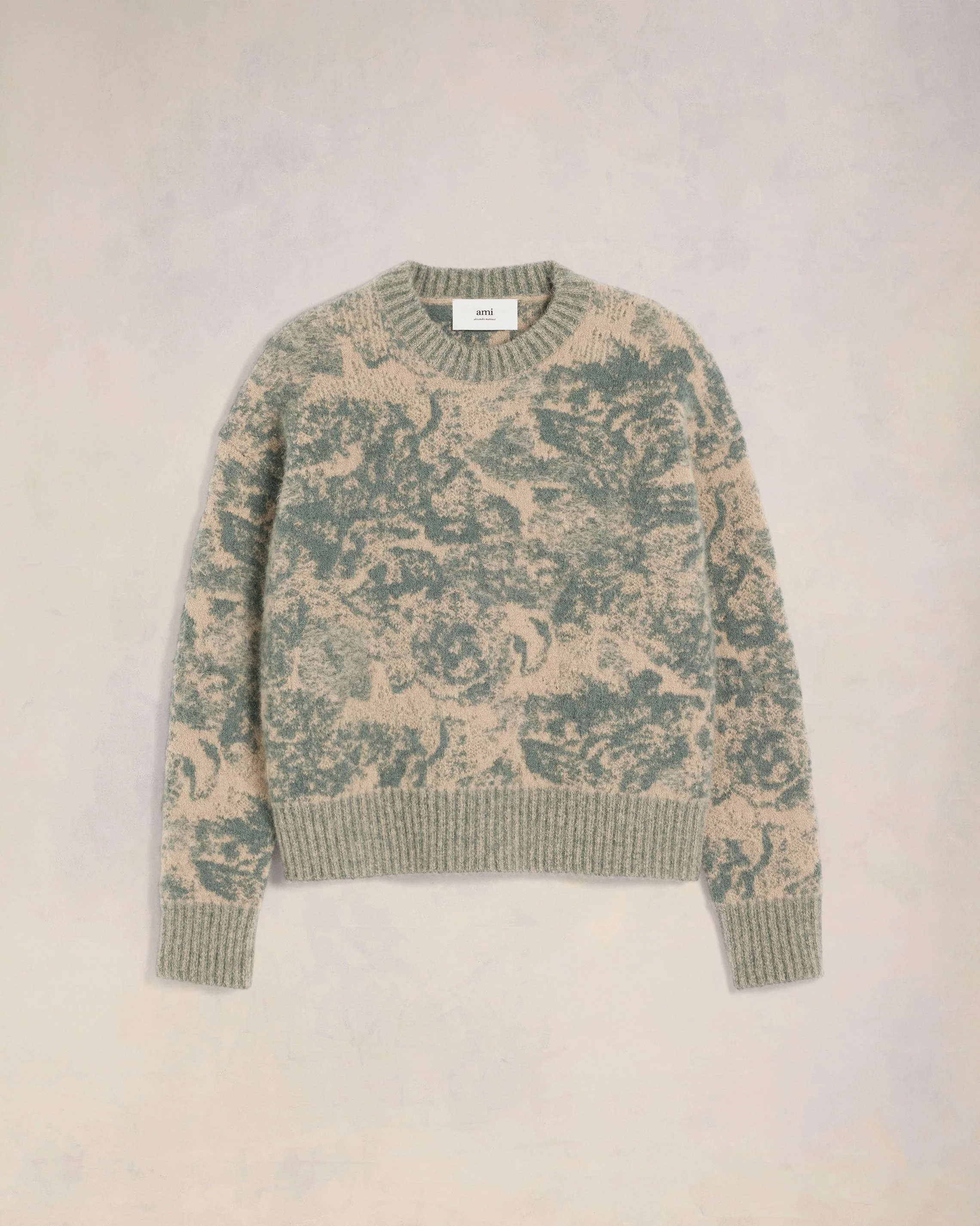 Alpaca Mohair Jacquard Crewneck