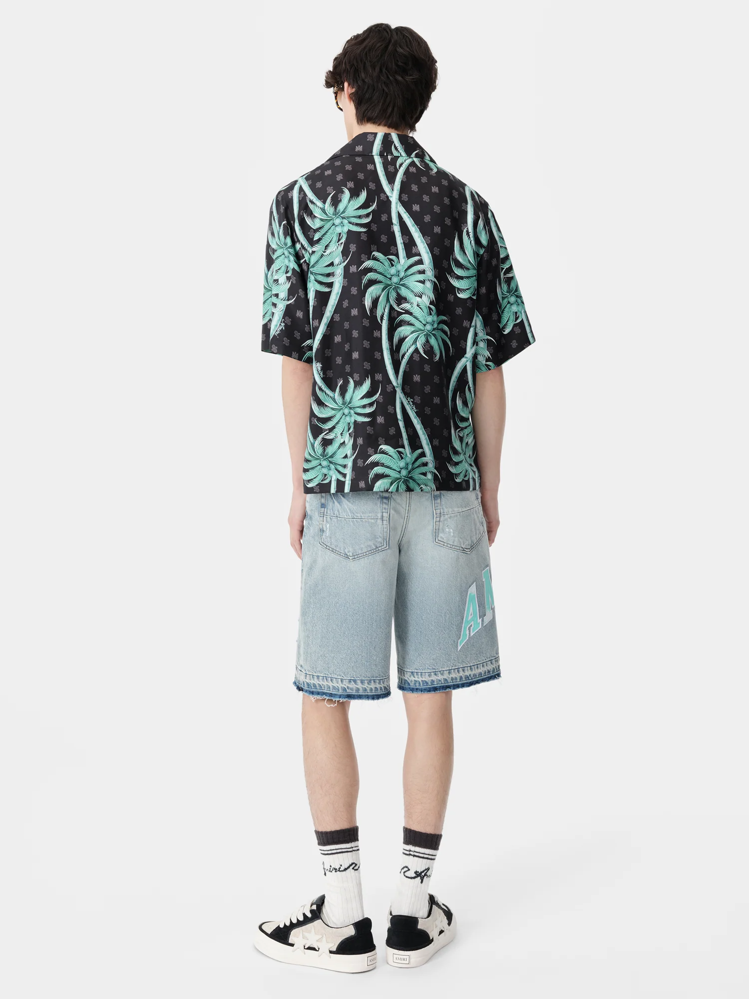 VARSITY LOGO REPAIR SHORT - Perfect Indigo