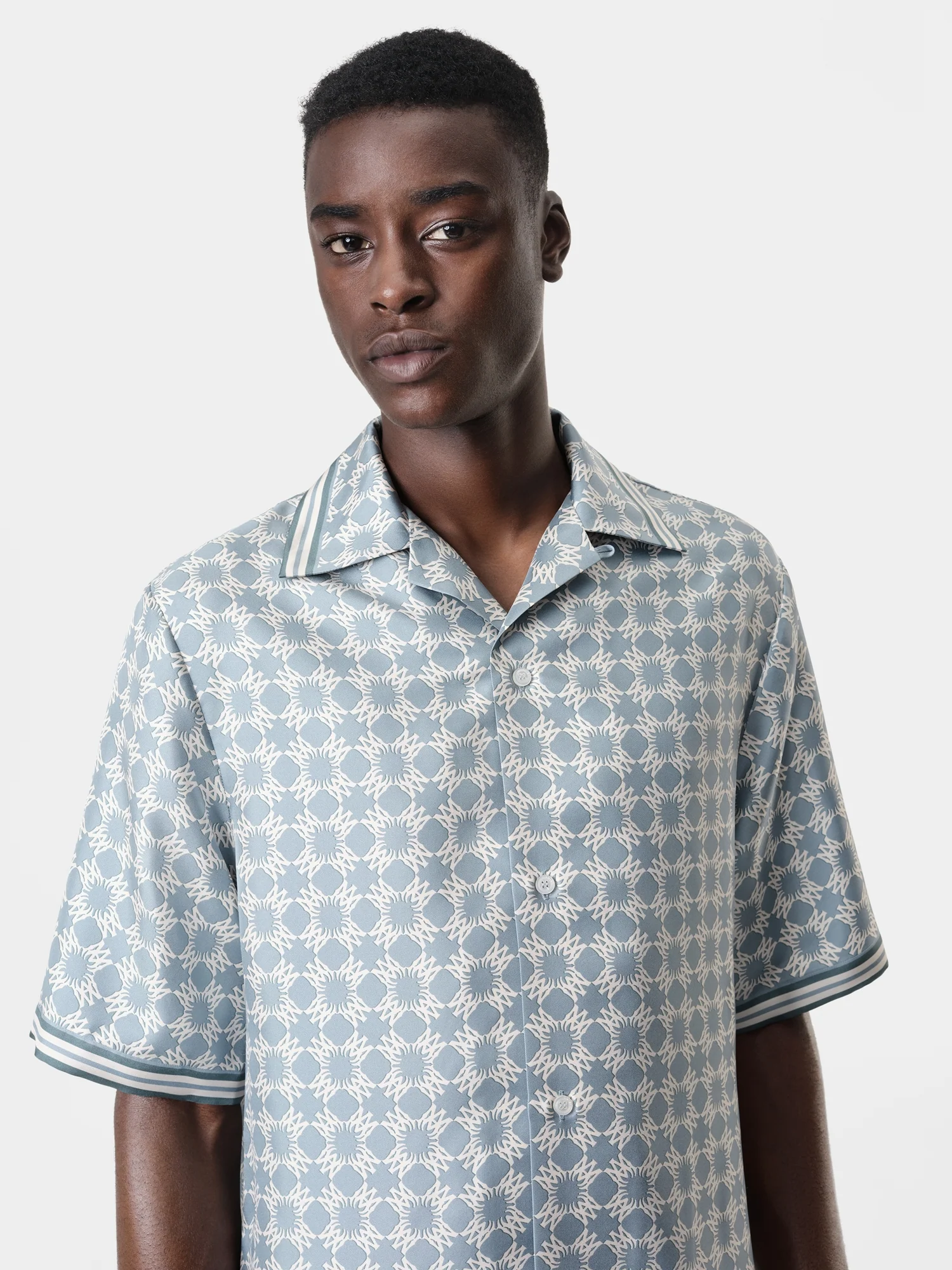 MA QUAD BOWLING SHIRT - Dusty Blue