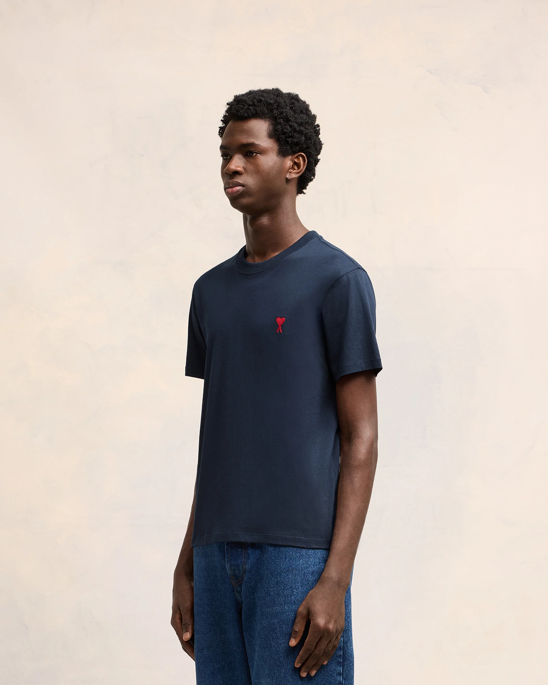 Navy Cotton Ami de Coeur T-Shirt
