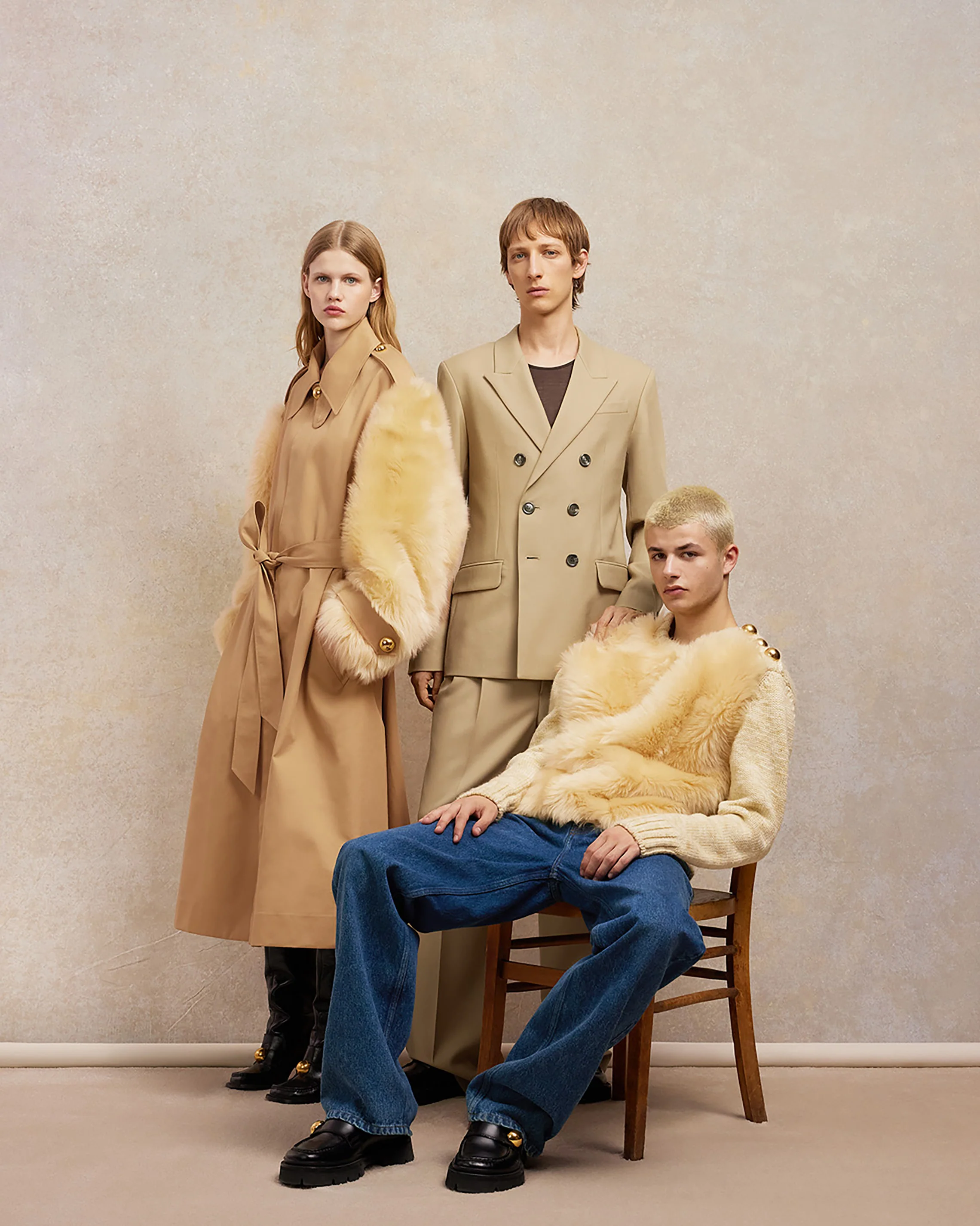 Shearling Crew Neck Sweater