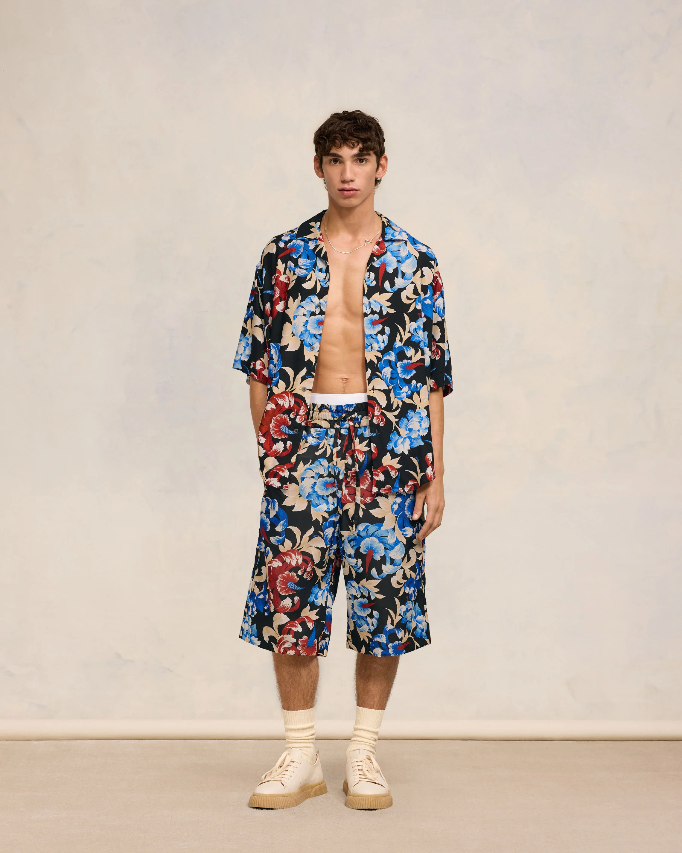 Printed Elasticated Waist Shorts