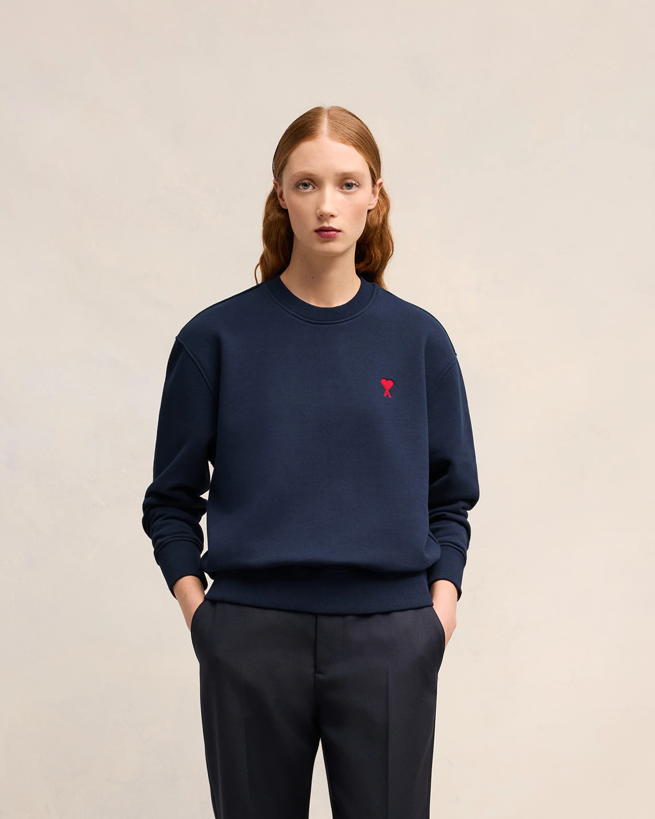 Navy Cotton Ami de Coeur Sweatshirt
