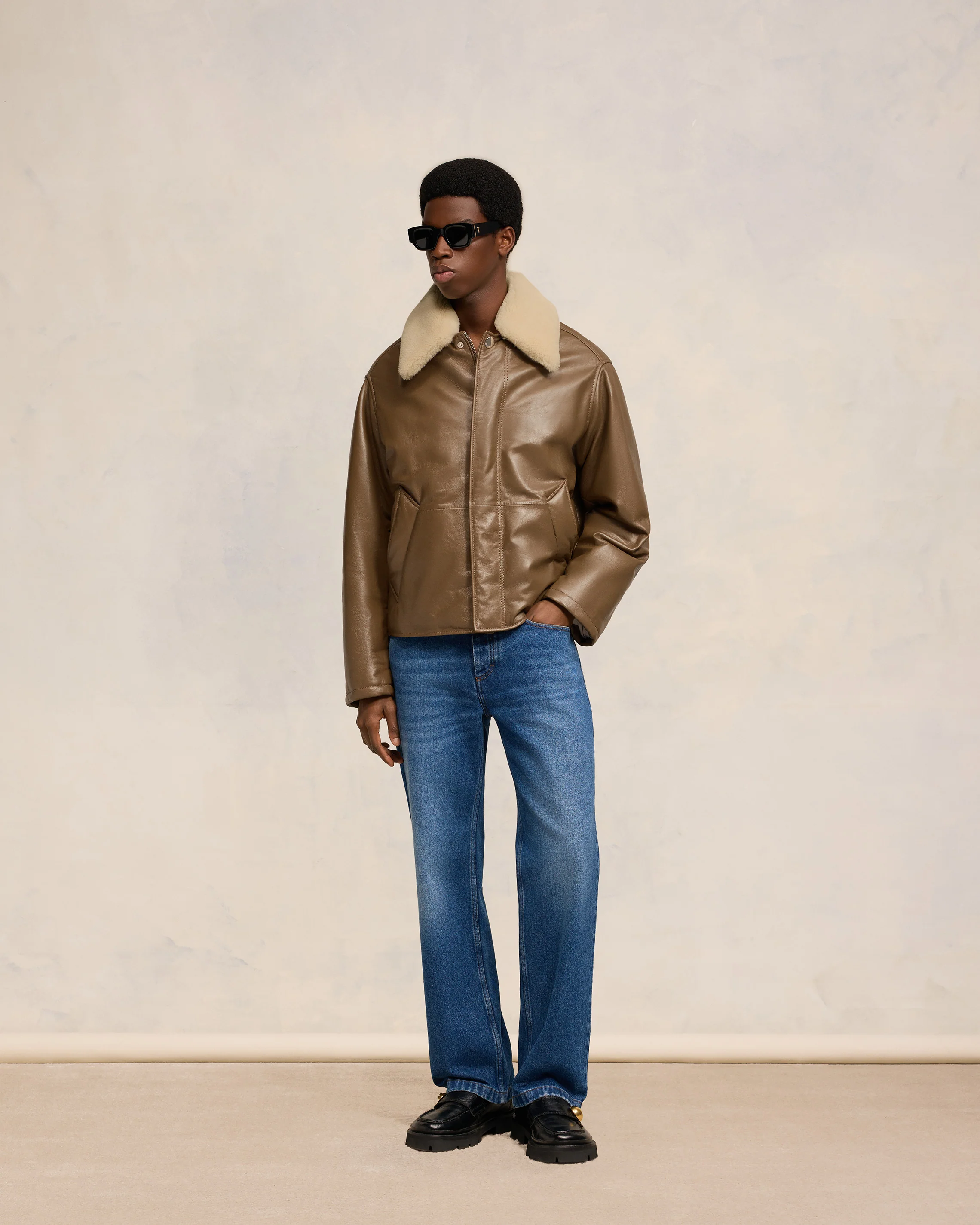 Leather Padded Jacket