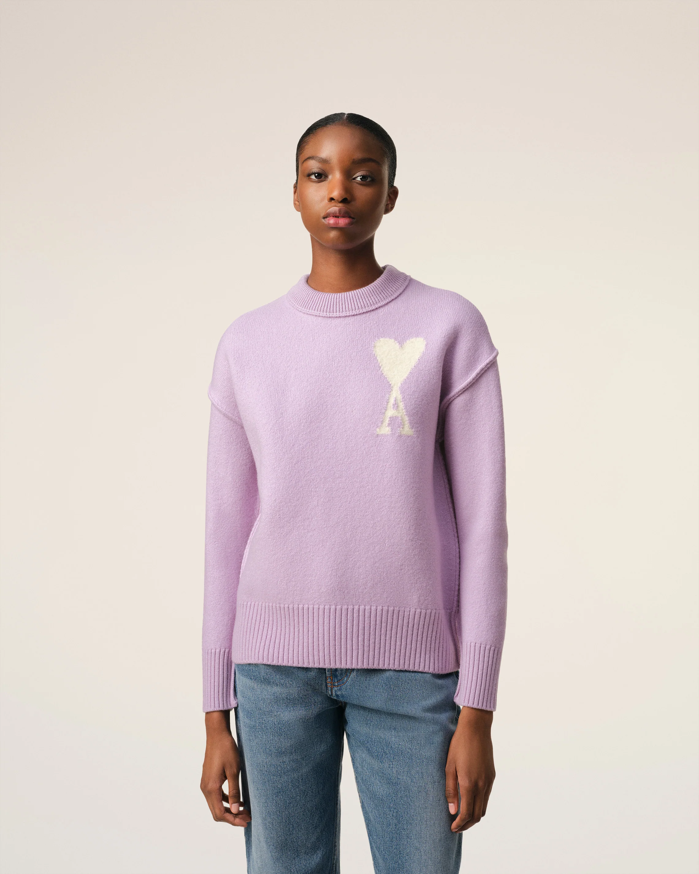 Purple Wool Ami de Coeur Sweater