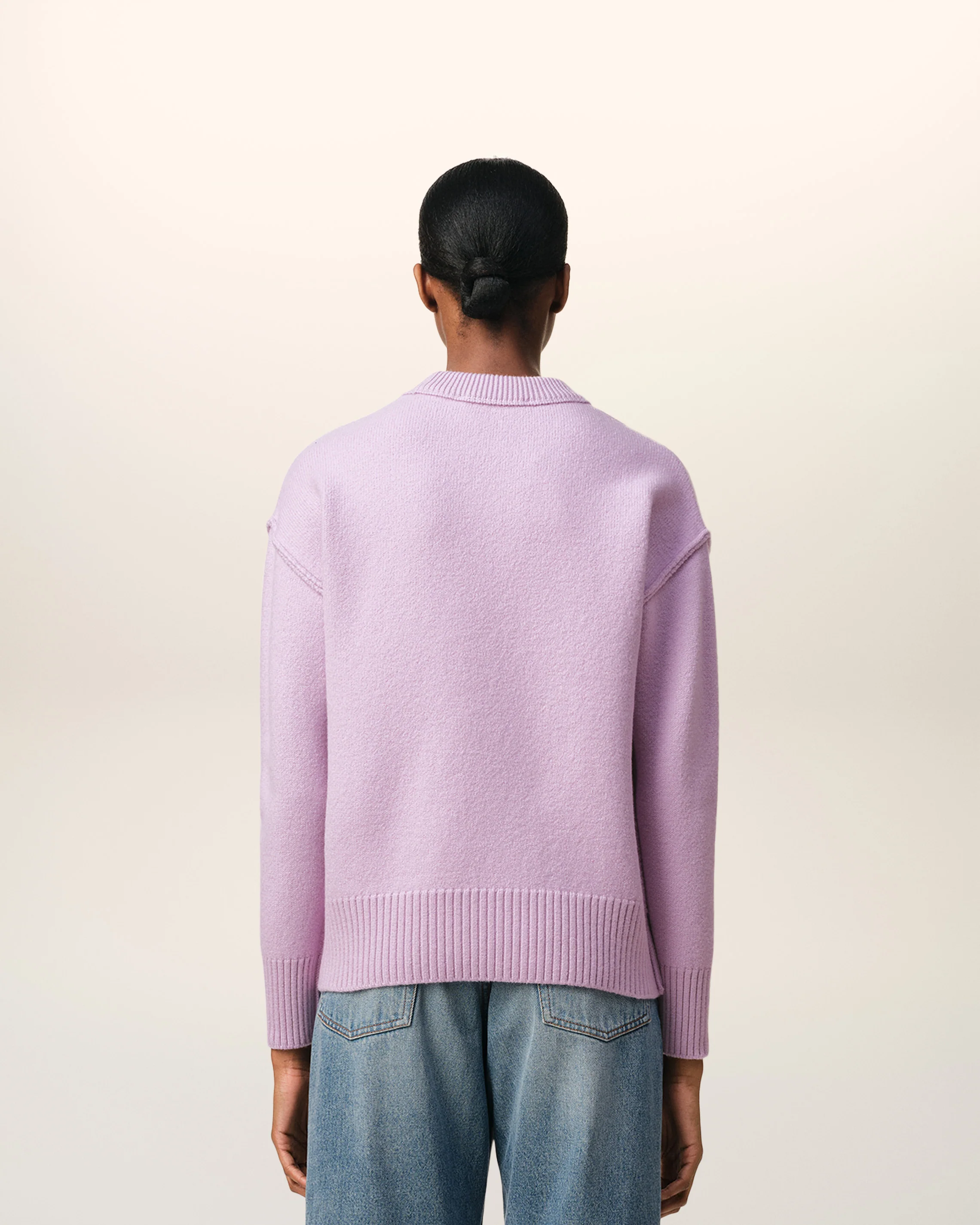 Purple Wool Ami de Coeur Sweater